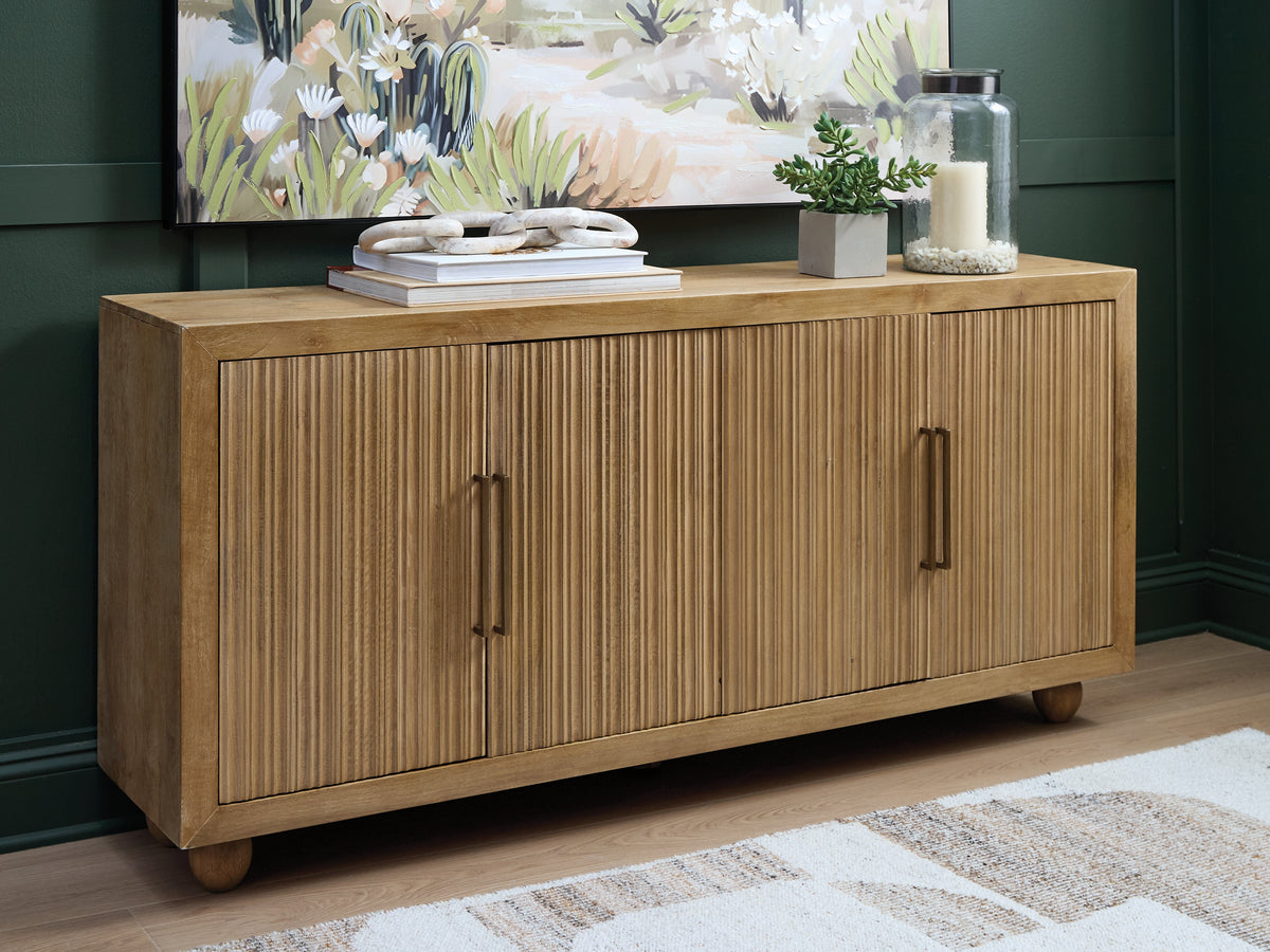 Floridian Furniture - Ashley Furniture - Niam Accent Cabinet - Accent Cabinet / Light Antique Beige - A4000684