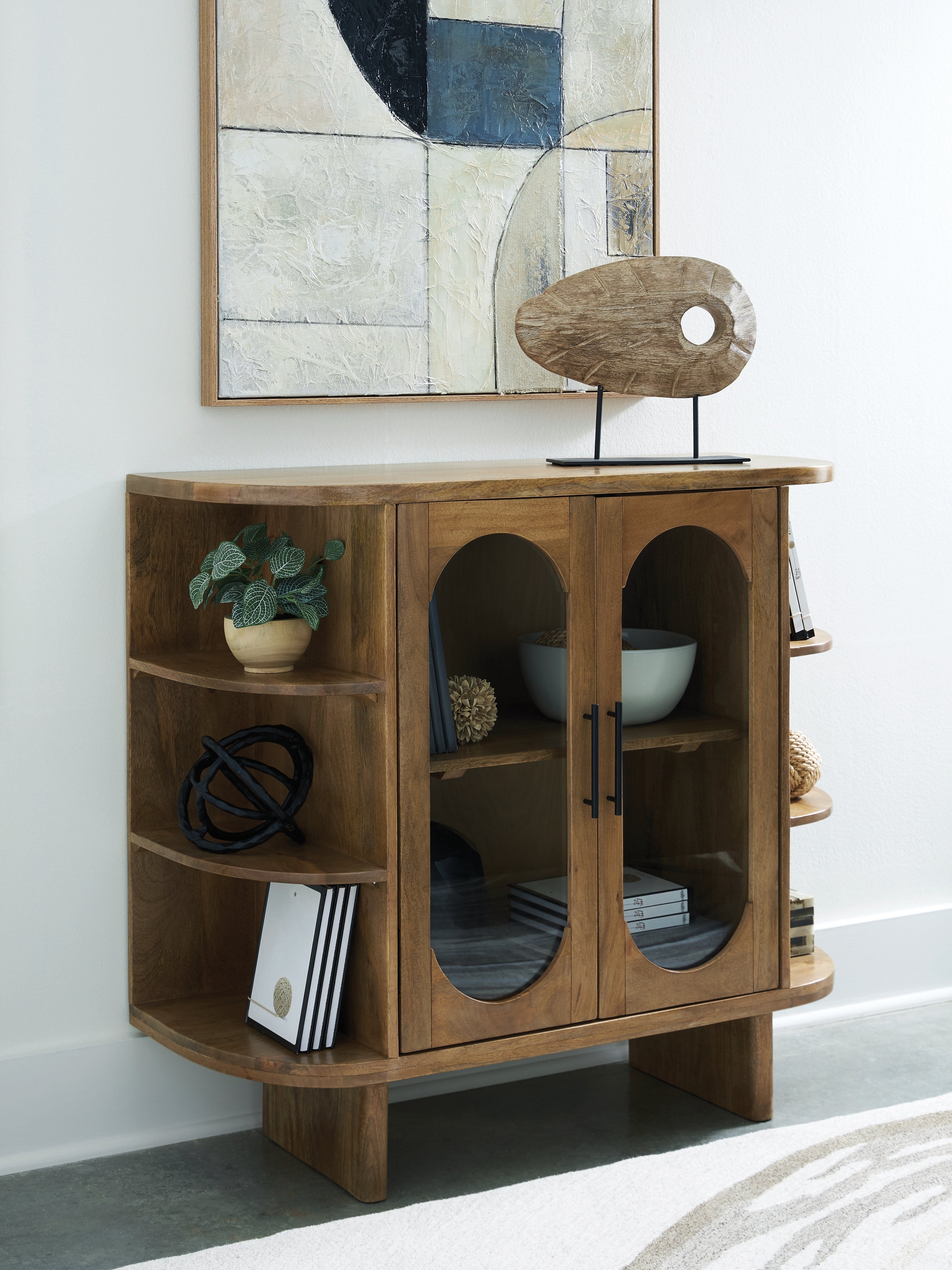 Floridian Furniture - Ashley Furniture - Niall Accent Cabinet - Accent Cabinet / Light Brown - A4000707