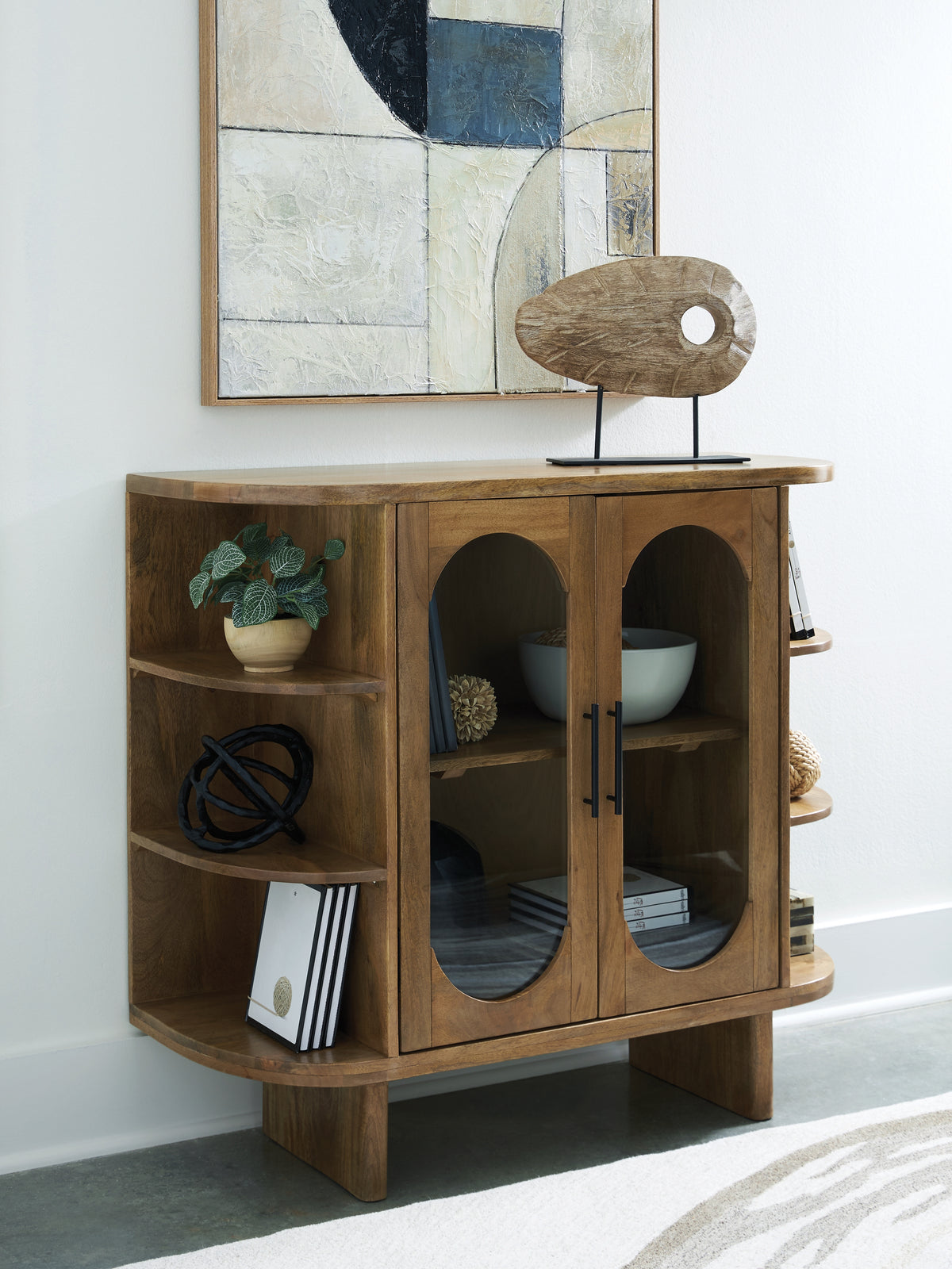 Floridian Furniture - Ashley Furniture - Niall Accent Cabinet - Accent Cabinet / Light Brown - A4000707