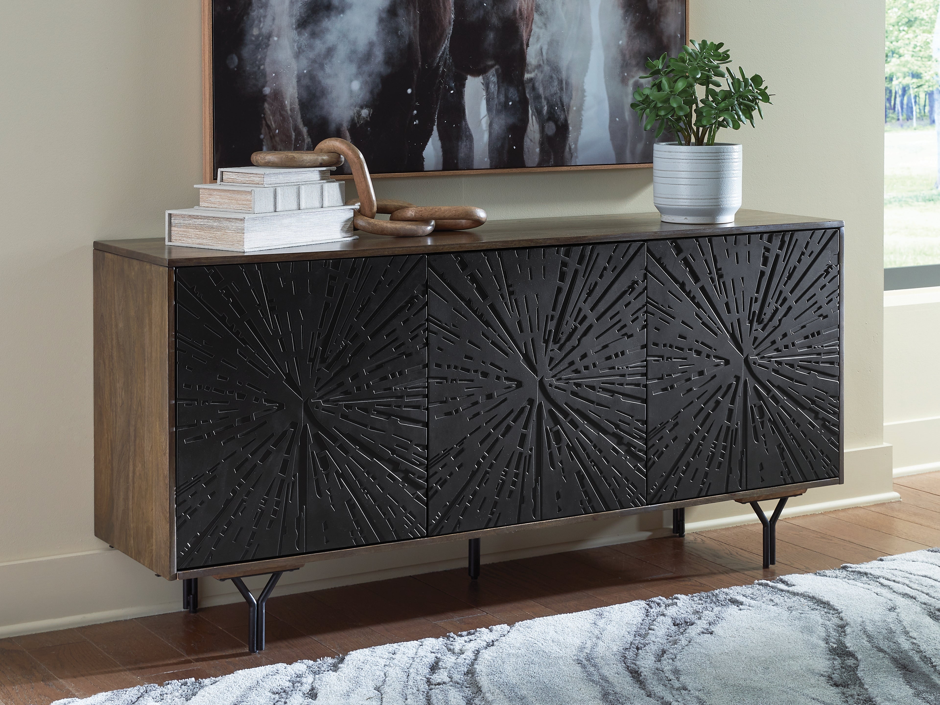 Floridian Furniture - Ashley Furniture - Lavinmont Accent Cabinet - Accent Cabinet / Multi Brown - A4000710
