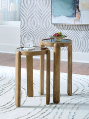 Floridian Furniture - Ashley Furniture - Jossor Accent Table (Set of 2) - Accent Table Set (Set of 2) / Light Brown - A4000726