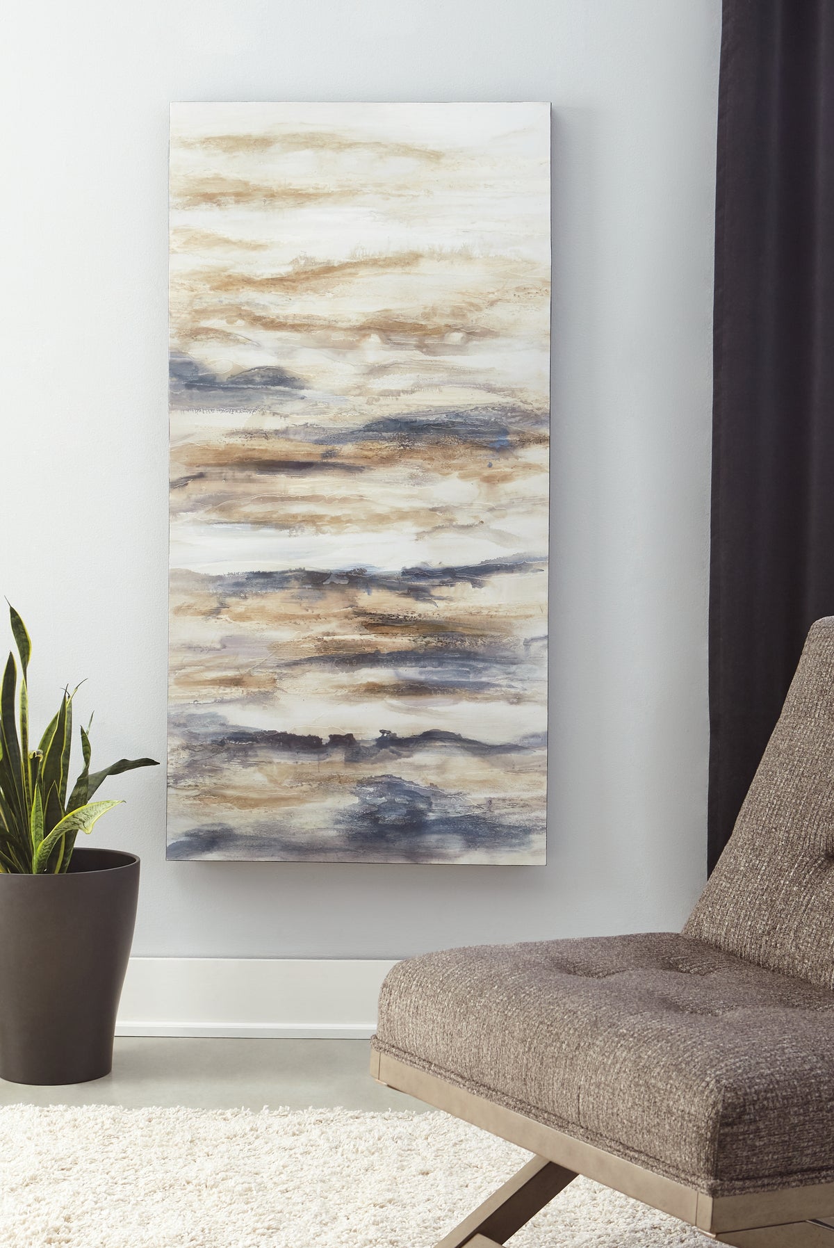 Floridian Furniture - Ashley Furniture - Joely Wall Decor - Wall Art / Blue/Tan - A8000277