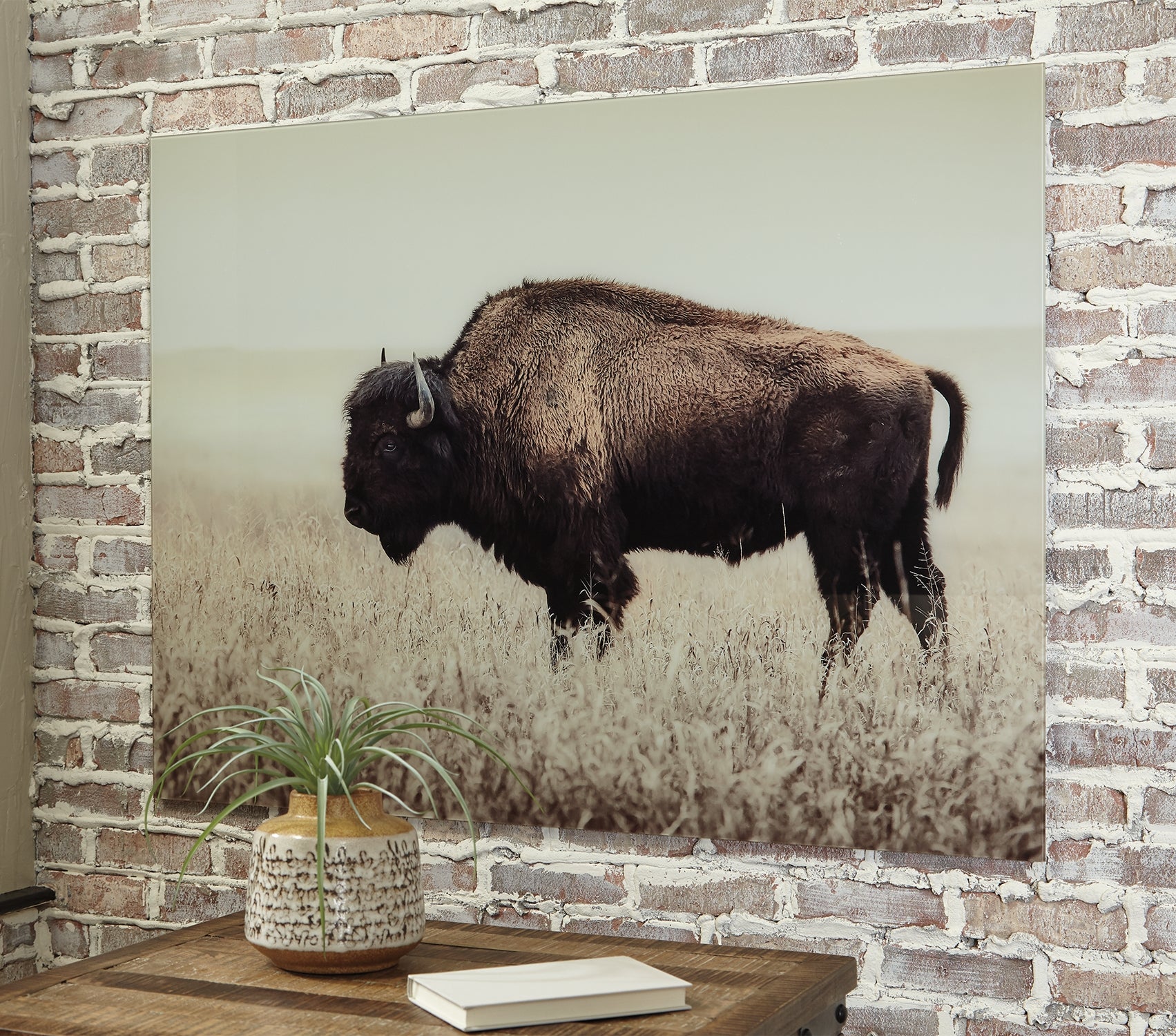Floridian Furniture - Ashley Furniture - Brutus Wall Decor - Wall Art / Sepia - A8000289