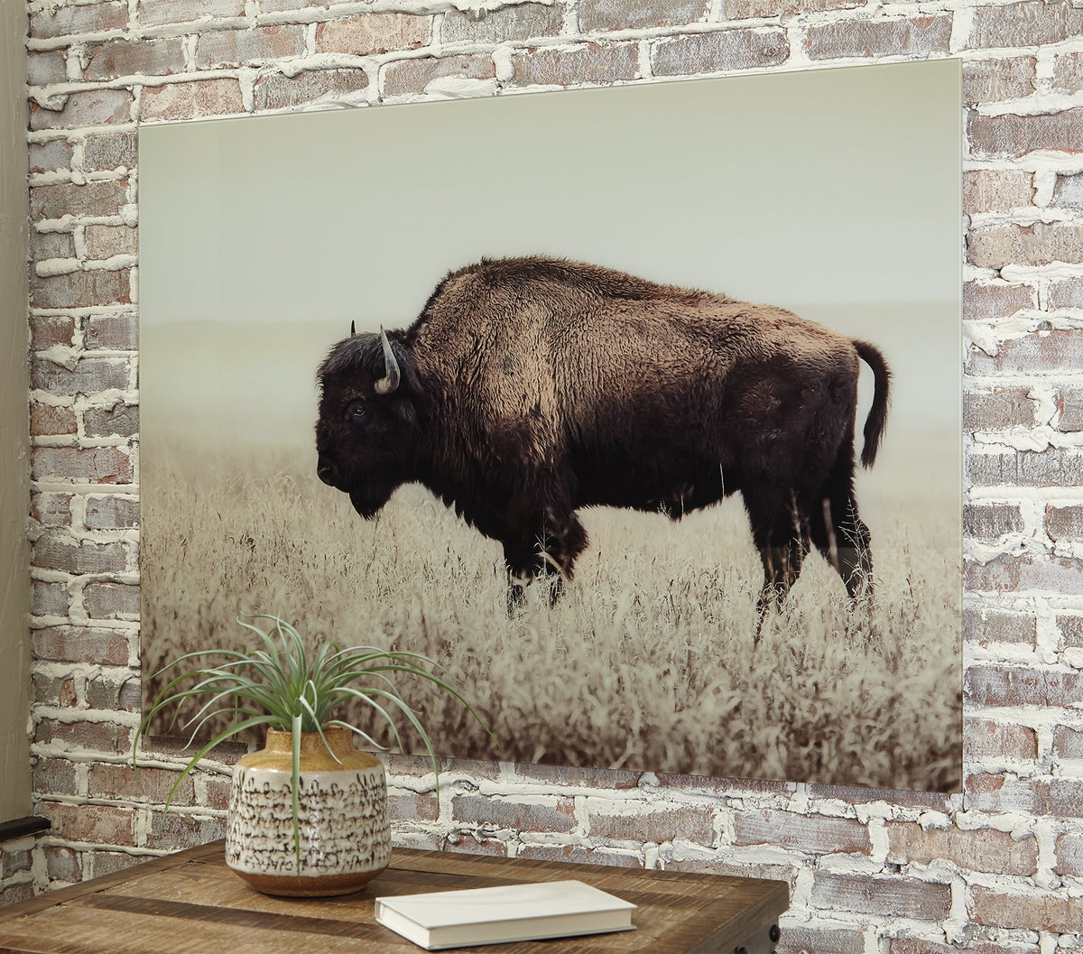 Floridian Furniture - Ashley Furniture - Brutus Wall Decor - Wall Art / Sepia - A8000289