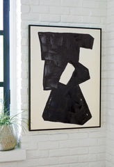 Floridian Furniture - Ashley Furniture - Garviery Wall Decor - Wall Art / Black/Cream - A8000385