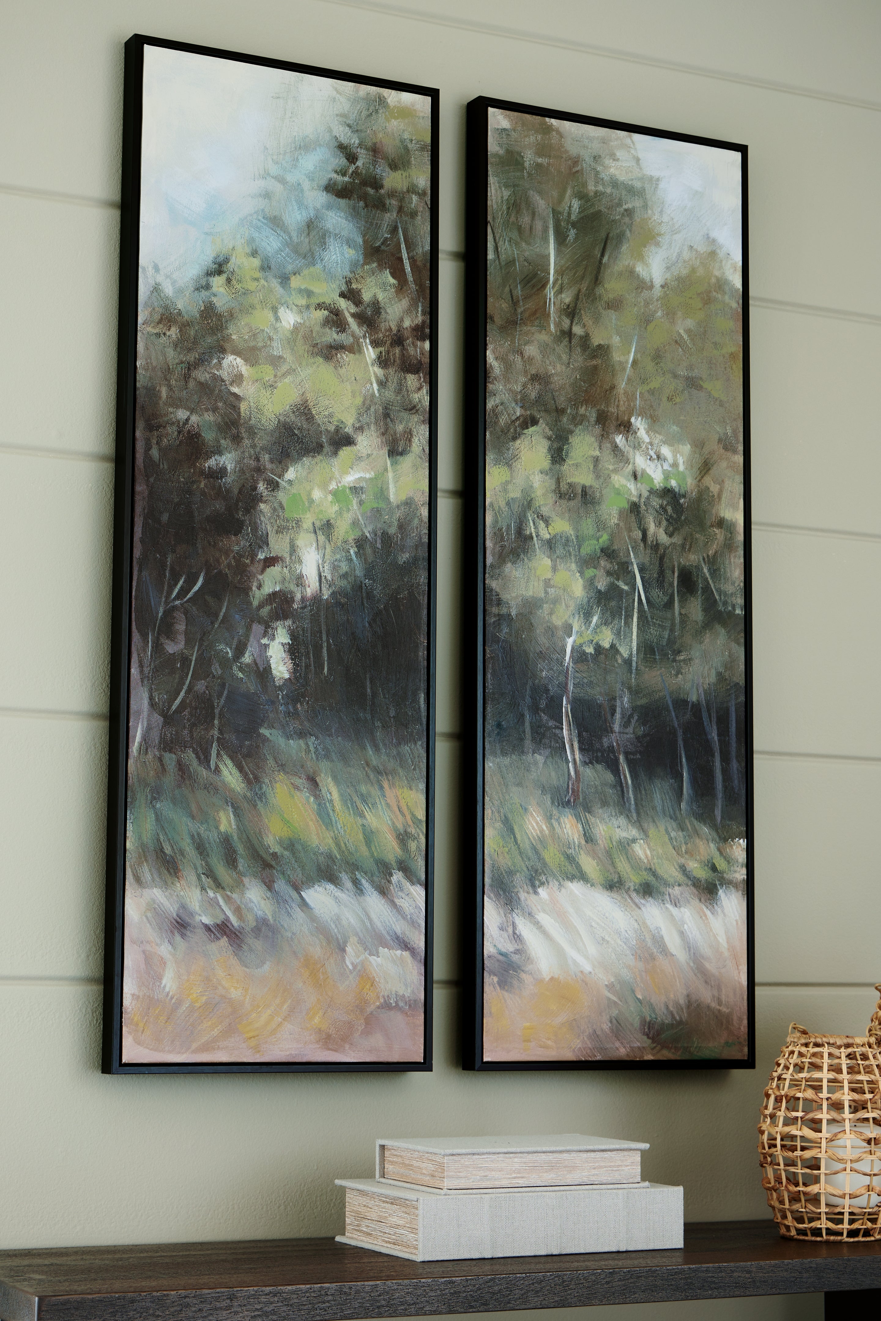 Floridian Furniture - Ashley Furniture - Dansot Wall Decor - Wall Art Set (Set of 2) / Green/Brown - A8000393