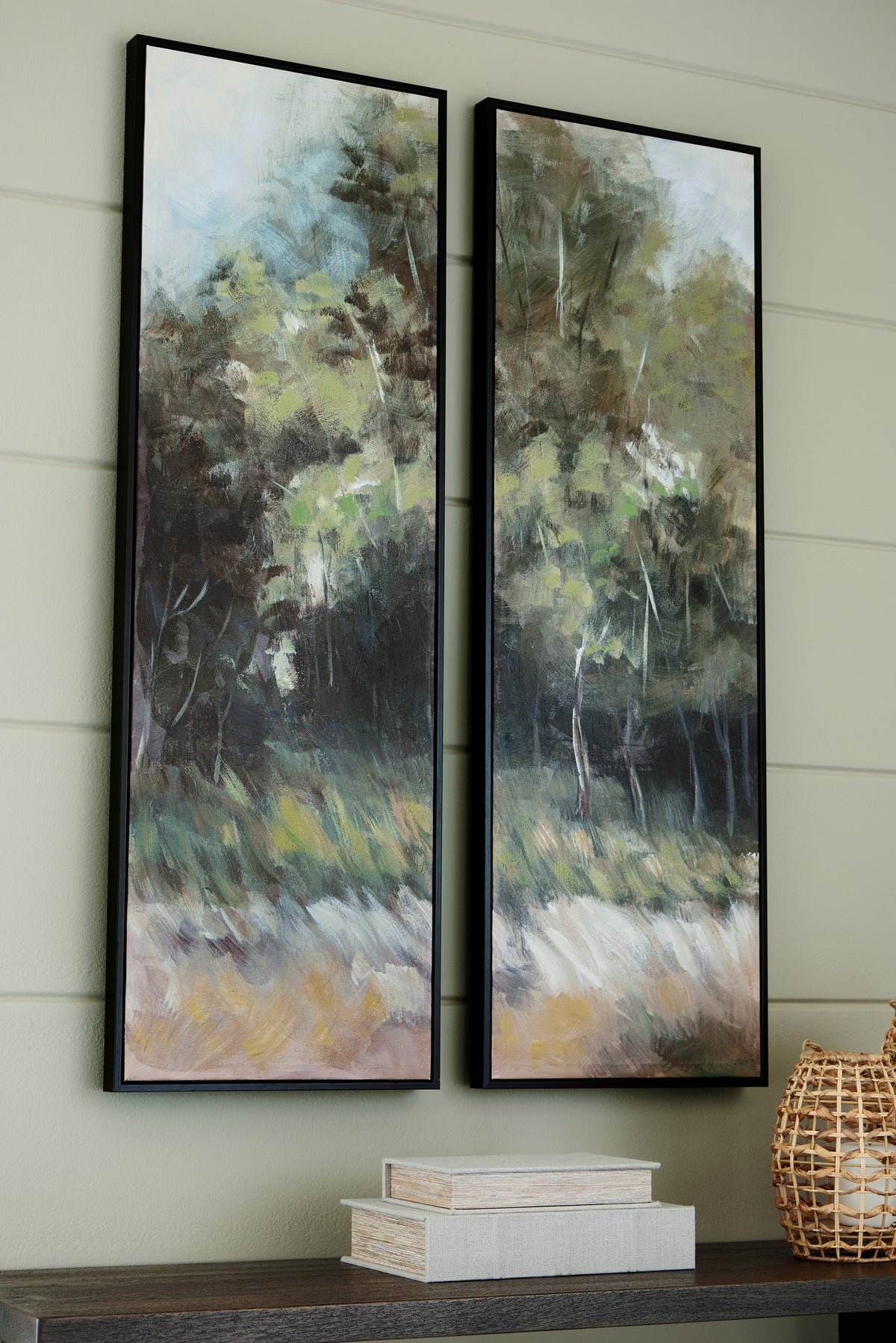 Floridian Furniture - Ashley Furniture - Dansot Wall Decor - Wall Art Set (Set of 2) / Green/Brown - A8000393