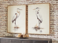 Floridian Furniture - Ashley Furniture - Aubinell Wall Decor - Wall Art Set (Set of 2) / Beige - A8000414