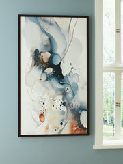 Floridian Furniture - Ashley Furniture - Foxenburg Wall Decor - Wall Art / Blue/Amber/White - A8000432