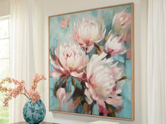 Floridian Furniture - Ashley Furniture - Parryville Wall Decor - Wall Art / Aqua/Pink - A8000440