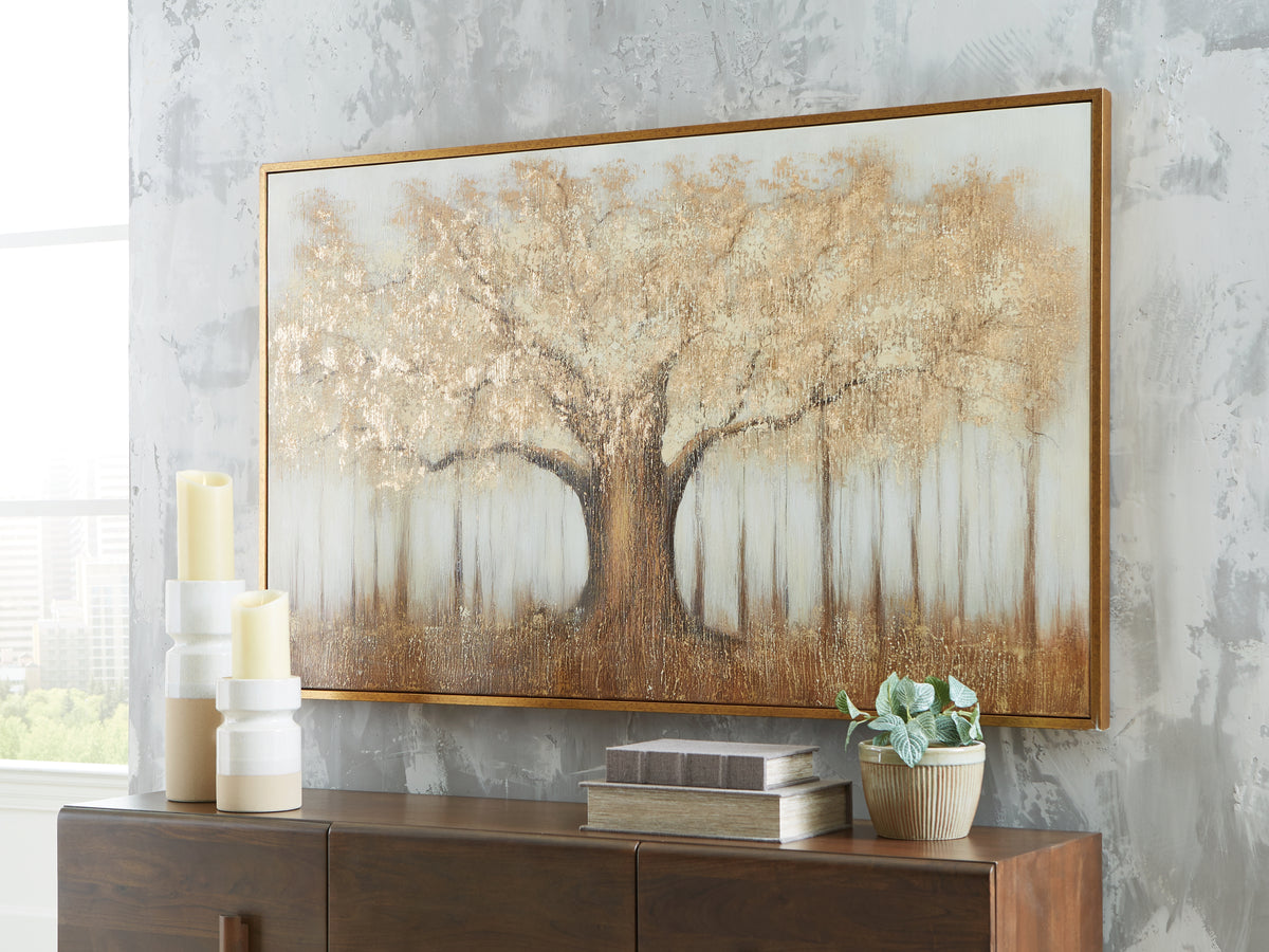 Floridian Furniture - Ashley Furniture - Dalewick Wall Decor - Wall Art / Brown/Gray/Gold Finish - A8000448