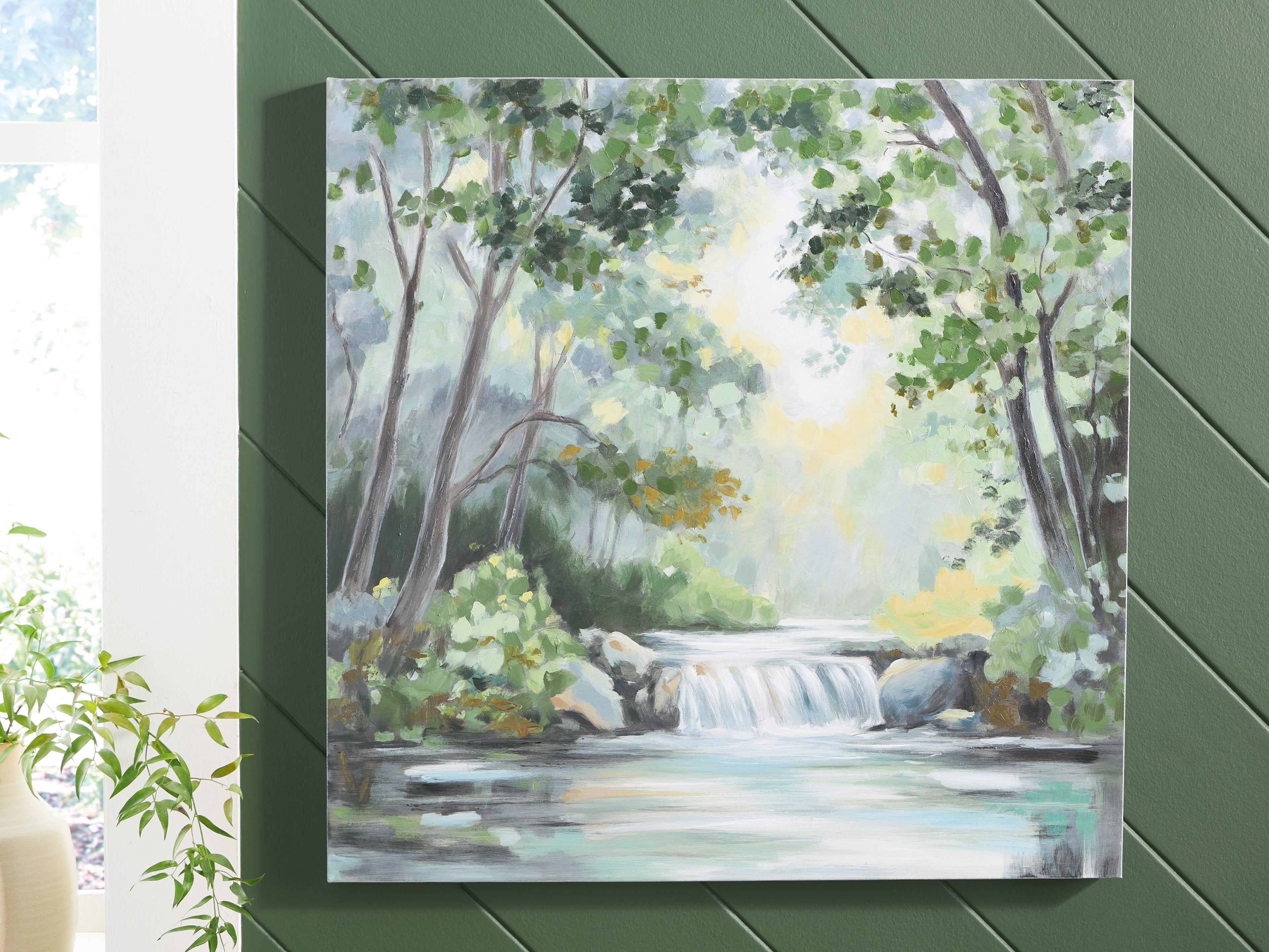 Floridian Furniture - Ashley Furniture - Evermaddick Wall Decor - Wall Art / Green/Gray/White - A8000455