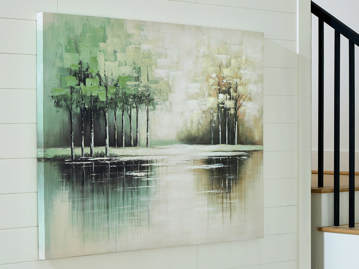 Floridian Furniture - Ashley Furniture - Garlenridge Wall Decor - Wall Art / Green/Tan/White - A8000470