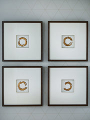 Floridian Furniture - Ashley Furniture - Dallbourne Wall Decor - Wall Art Set (4/CN) / White/Gold Finish - A8000491