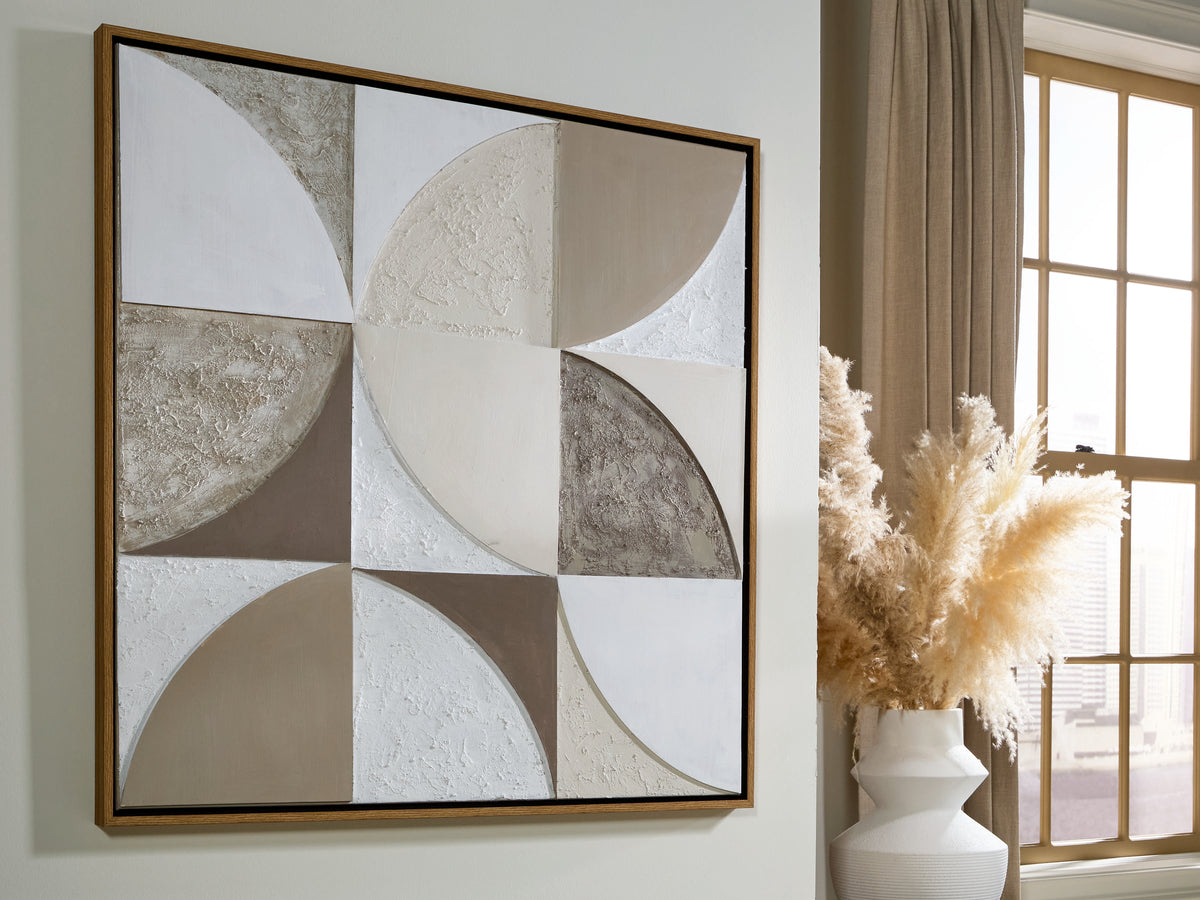 Floridian Furniture - Ashley Furniture - Harelman Wall Decor - Wall Art / Tan/Taupe/White - A8000502