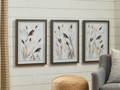 Floridian Furniture - Ashley Furniture - Honslow Wall Decor - Wall Art Set (3/CN) / Brown/Black/White - A8000506
