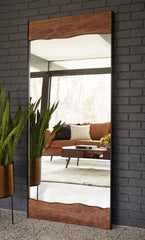 Floridian Furniture - Ashley Furniture - Panchali Mirror - Floor Mirror / Brown/Black - A8010197