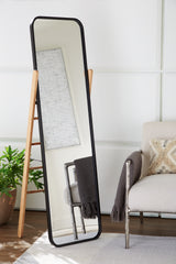 Floridian Furniture - Ashley Furniture - Bronick Mirror - Floor Mirror / Black/Brown - A8010342