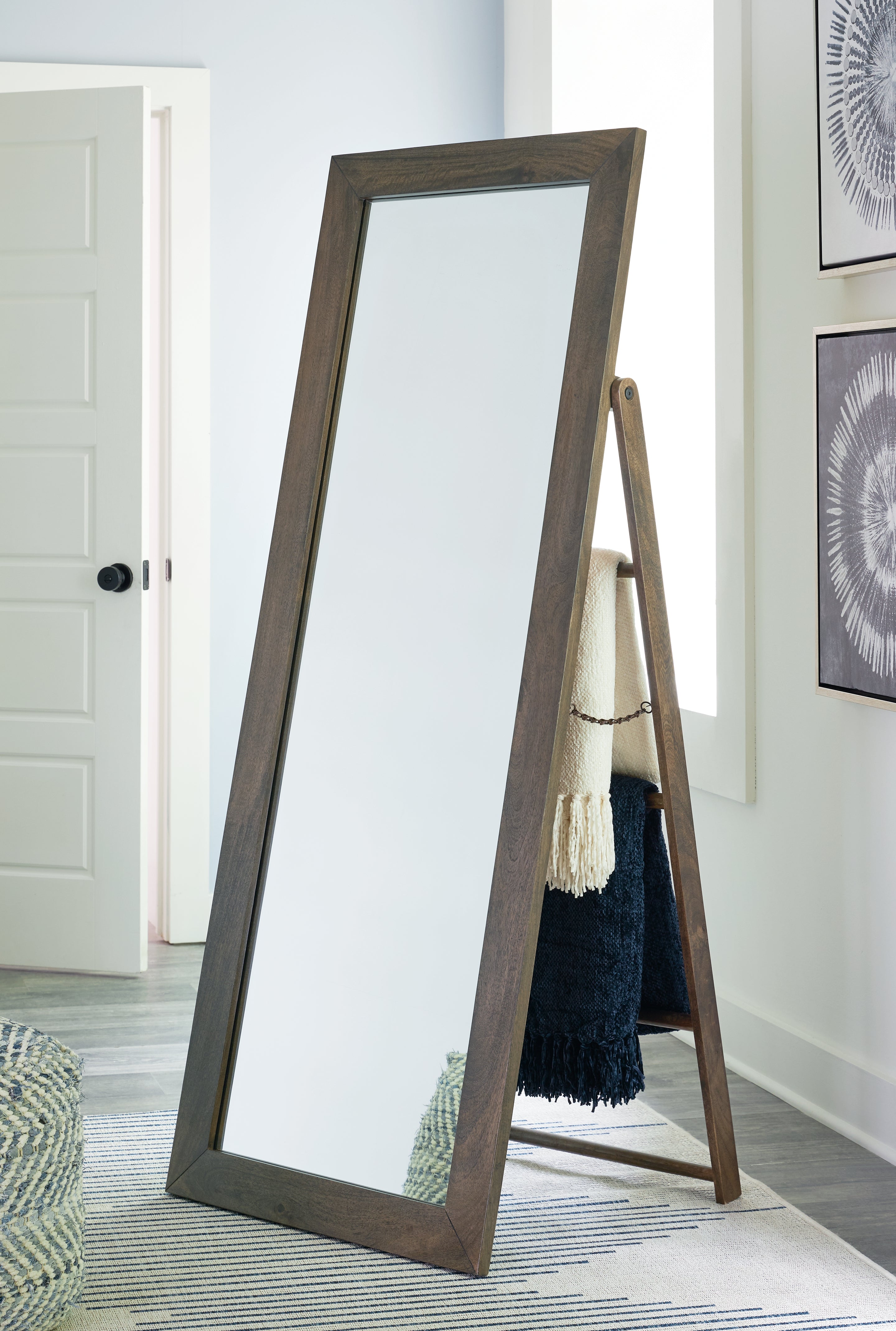Floridian Furniture - Ashley Furniture - Dirkins Mirror - Floor Mirror / Brown - A8010343