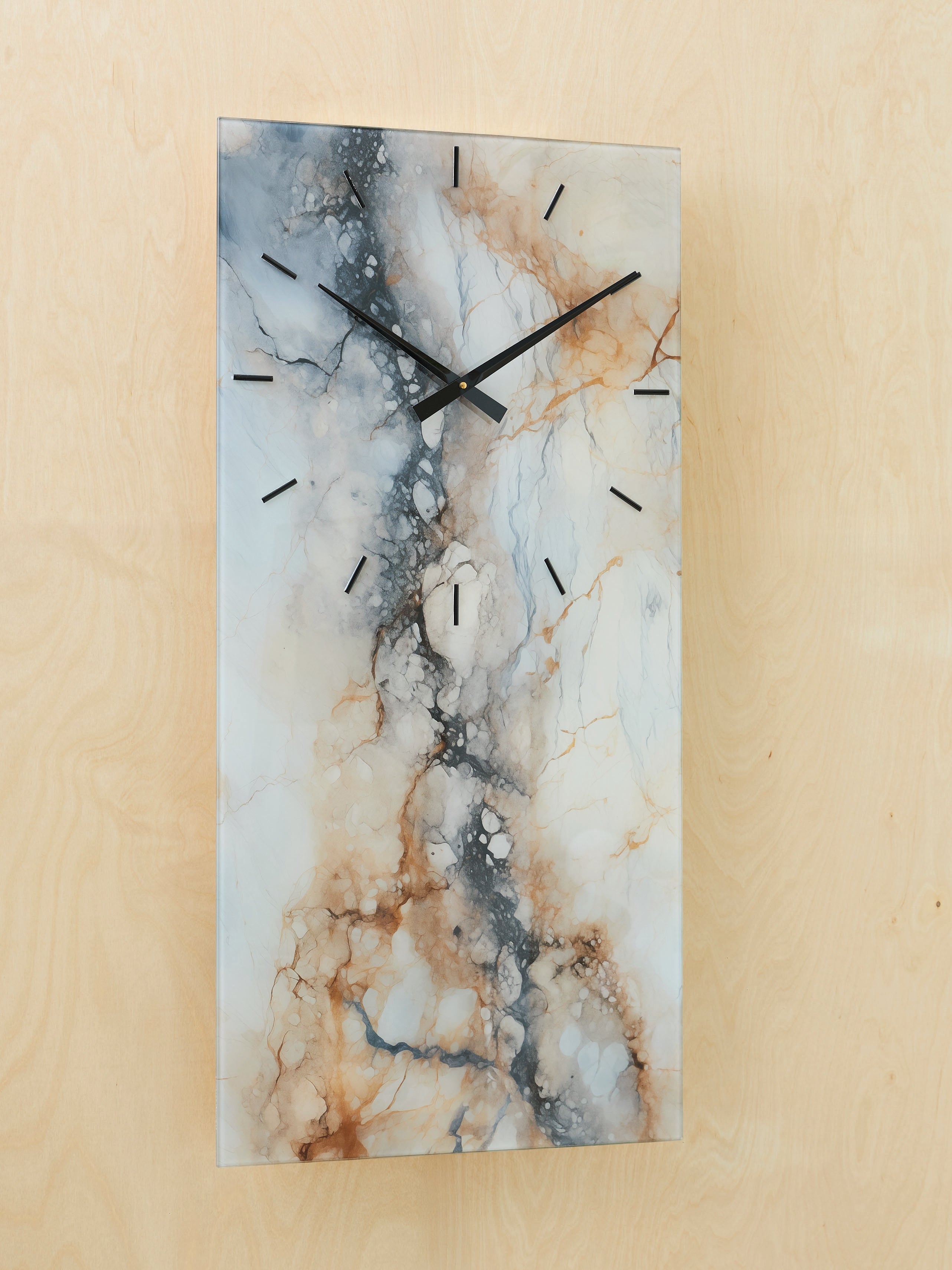Floridian Furniture - Ashley Furniture - Teague Wall Decor - Wall Clock / Brown/Gray/Ivory - A8010432