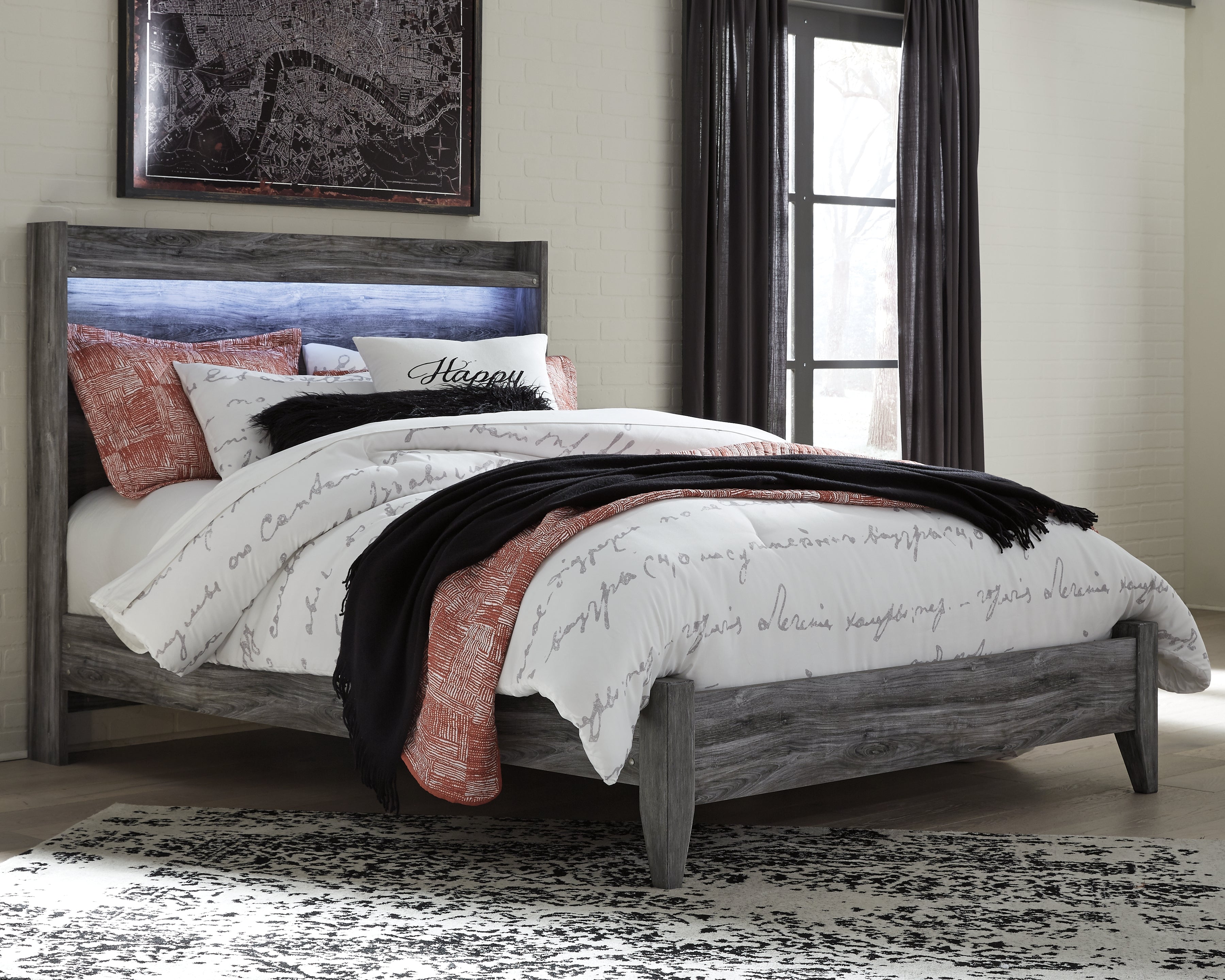 Floridian Furniture - Ashley Furniture - Baystorm Bedroom - Queen Panel Bed / Gray - B221B2