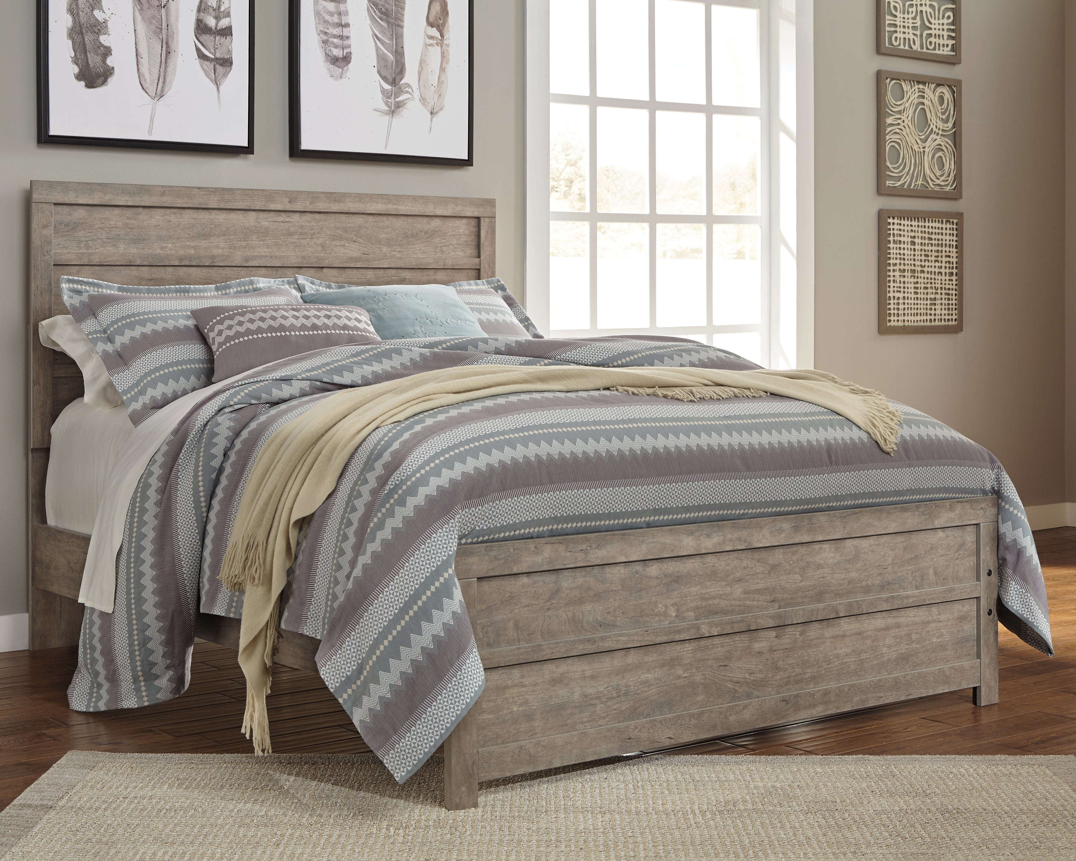 Floridian Furniture - Ashley Furniture - Culverbach Bedroom - Queen Panel Bed / Gray - B070B8