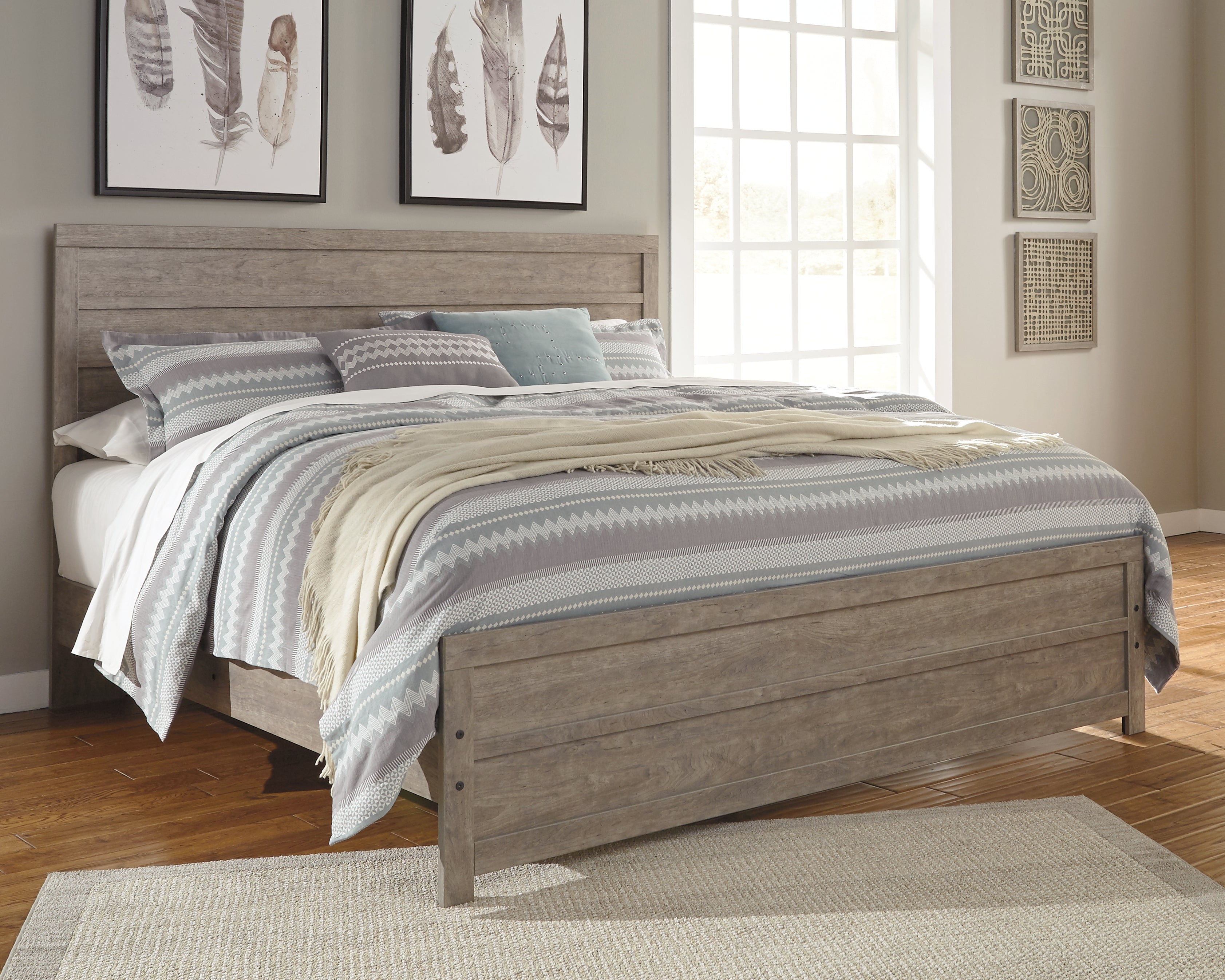 Floridian Furniture - Ashley Furniture - Culverbach Bedroom - King Panel Bed / Gray - B070B10