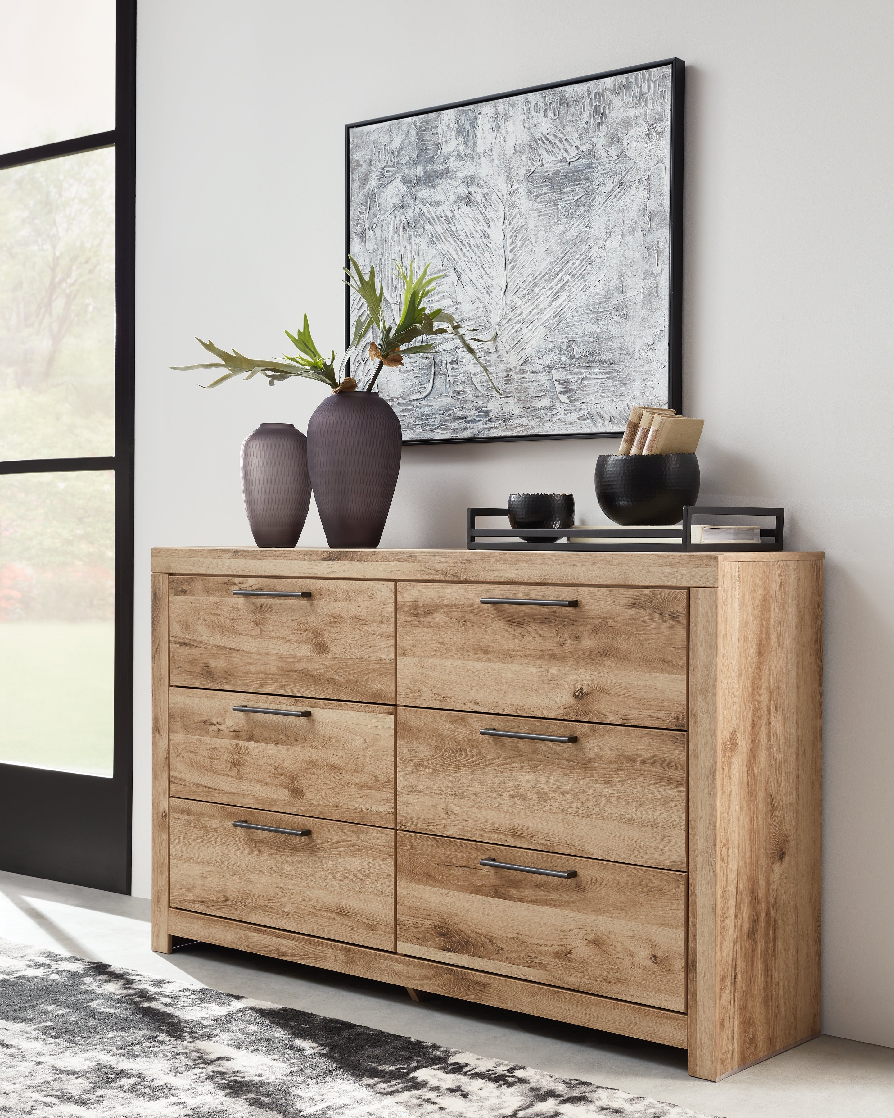 Floridian Furniture - Ashley Furniture - Hyanna Bedroom - Six Drawer Dresser / Tan Brown - B1050-31