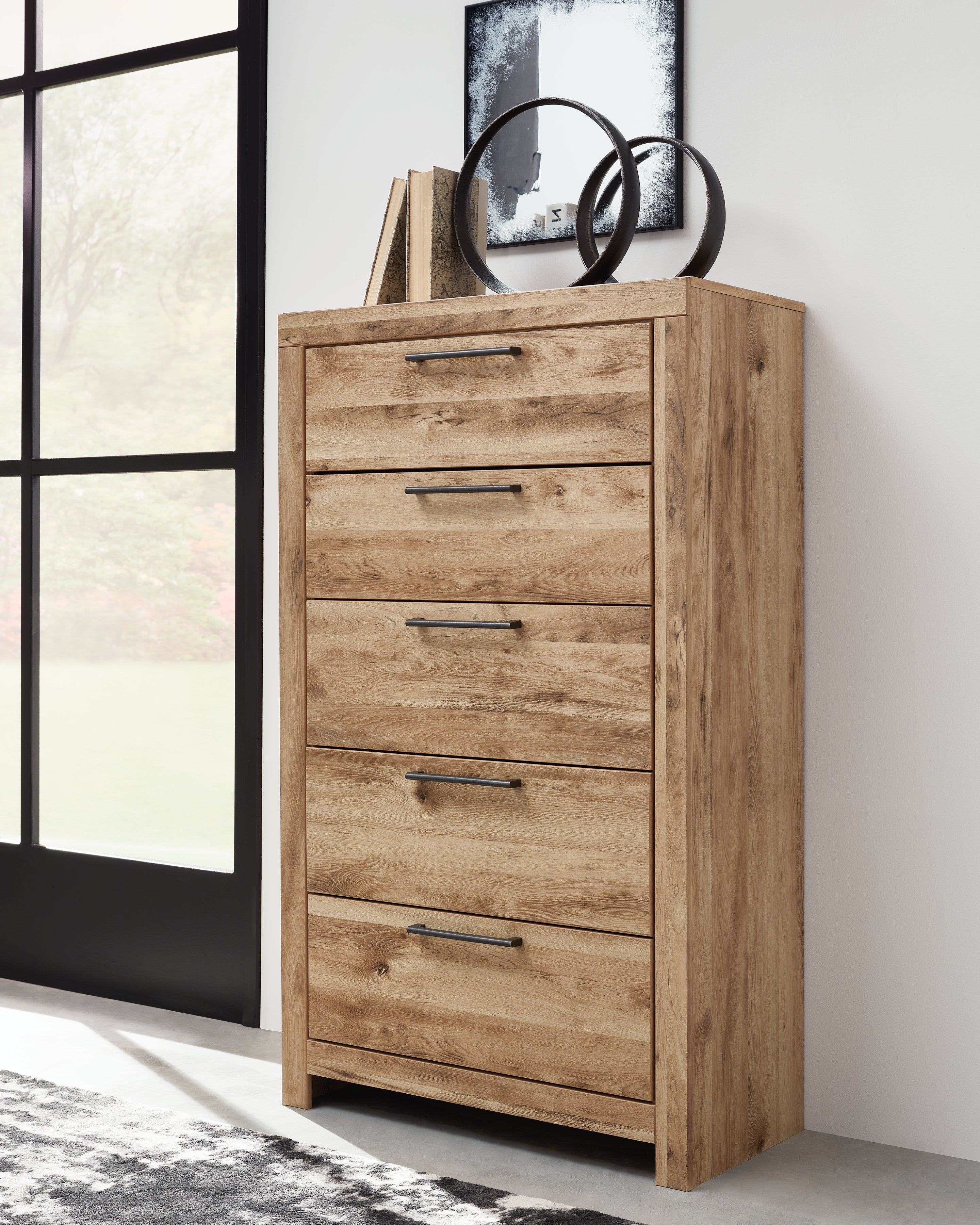 Floridian Furniture - Ashley Furniture - Hyanna Bedroom - Five Drawer Chest / Tan Brown - B1050-46