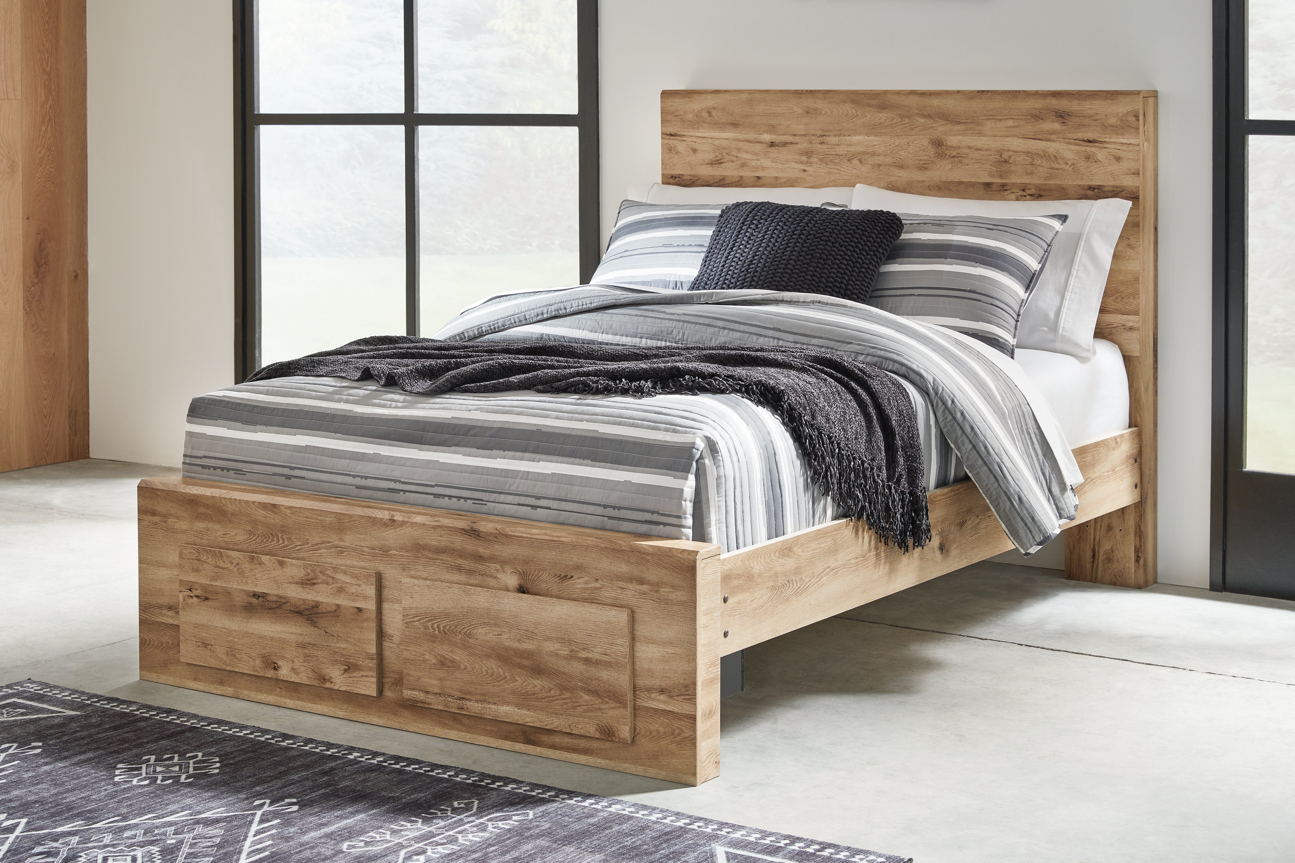 Floridian Furniture - Ashley Furniture - Hyanna Bedroom - Full Panel Storage Bed / Tan Brown - B1050B38