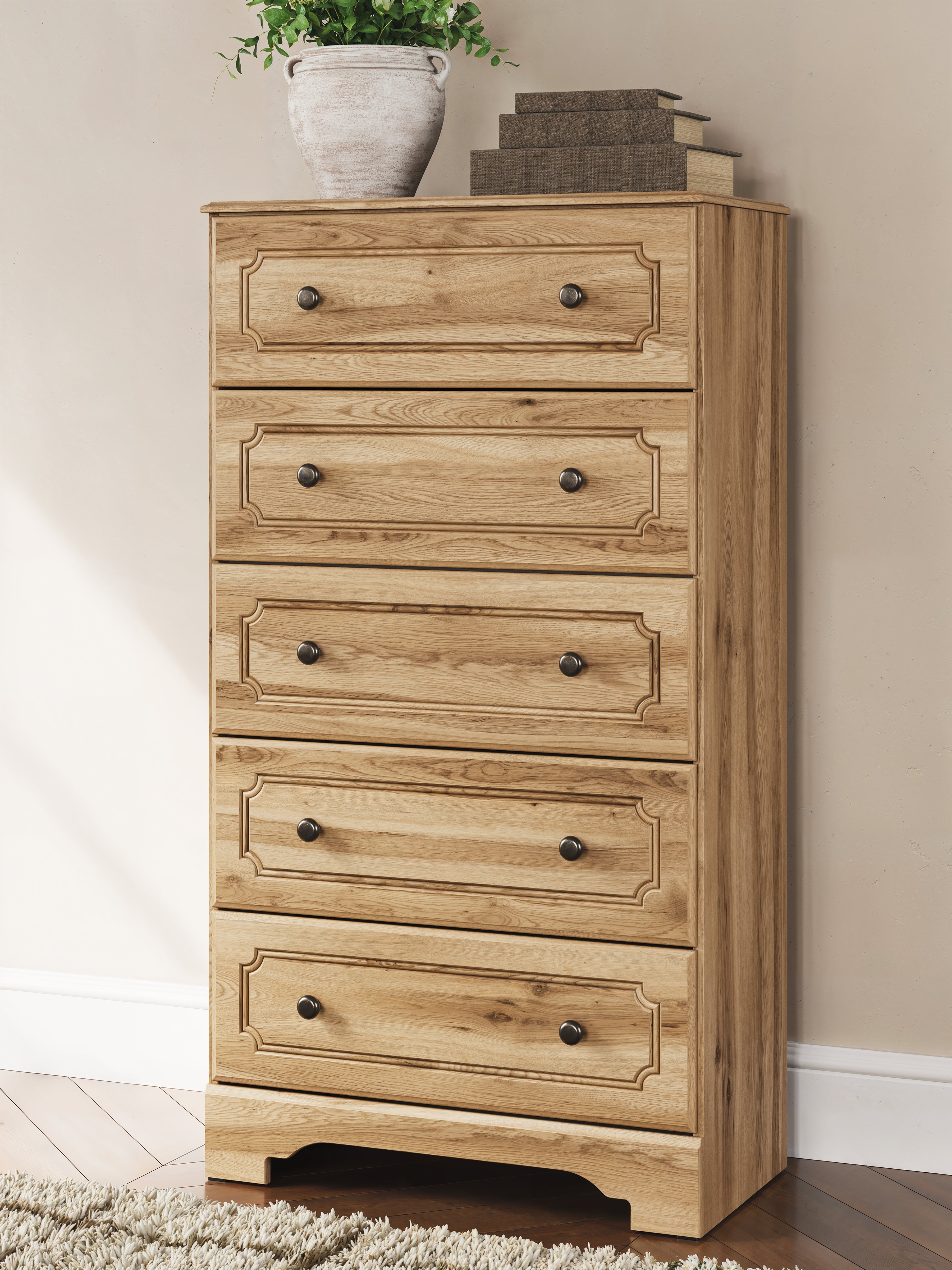 Floridian Furniture - Ashley Furniture - Aleaport Bedroom - Five Drawer Chest / Warm Brown - PCB1075-46