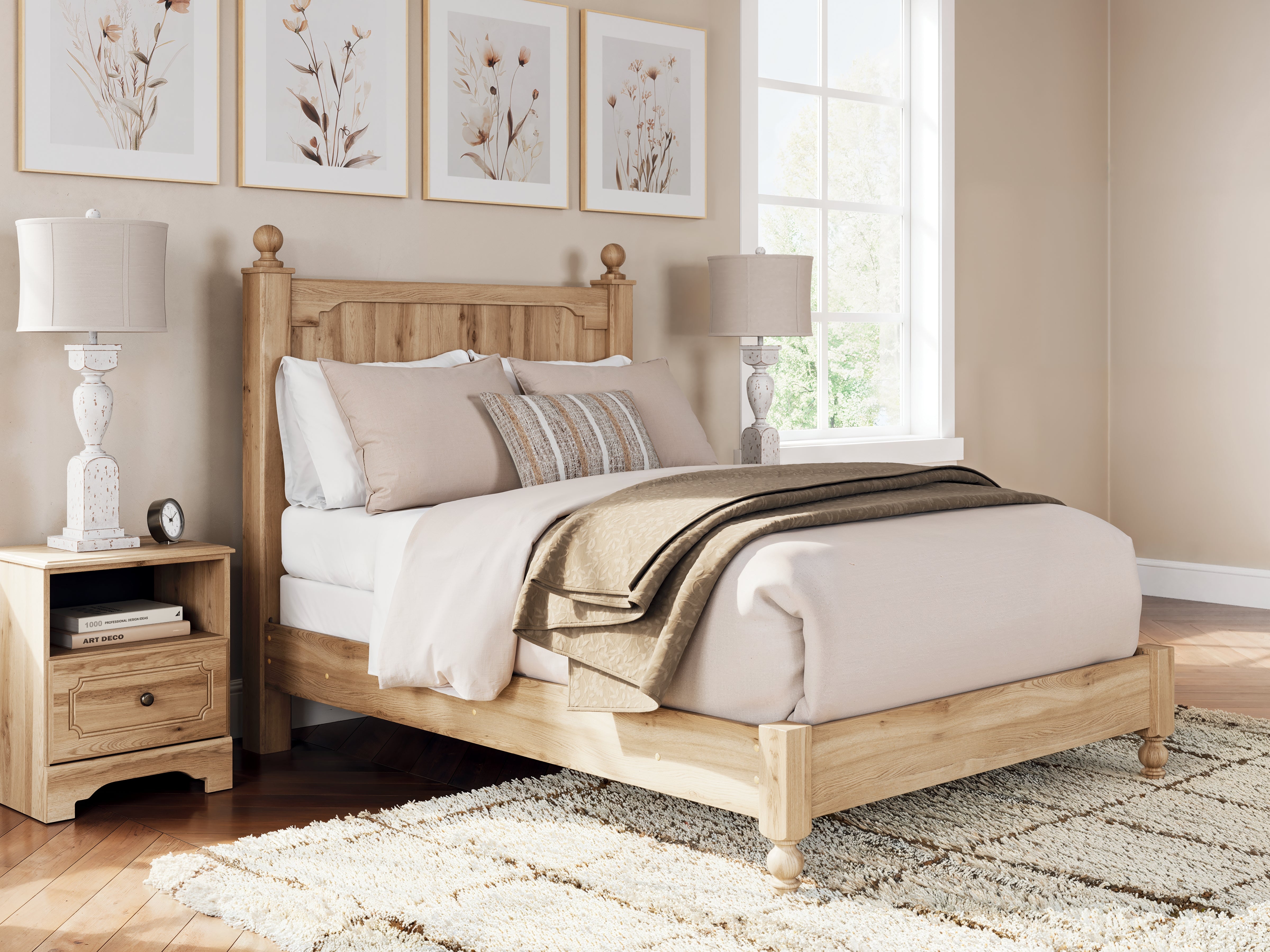 Floridian Furniture - Ashley Furniture - Aleaport Bedroom - Full Panel Bed / Warm Brown - PCB1075B4