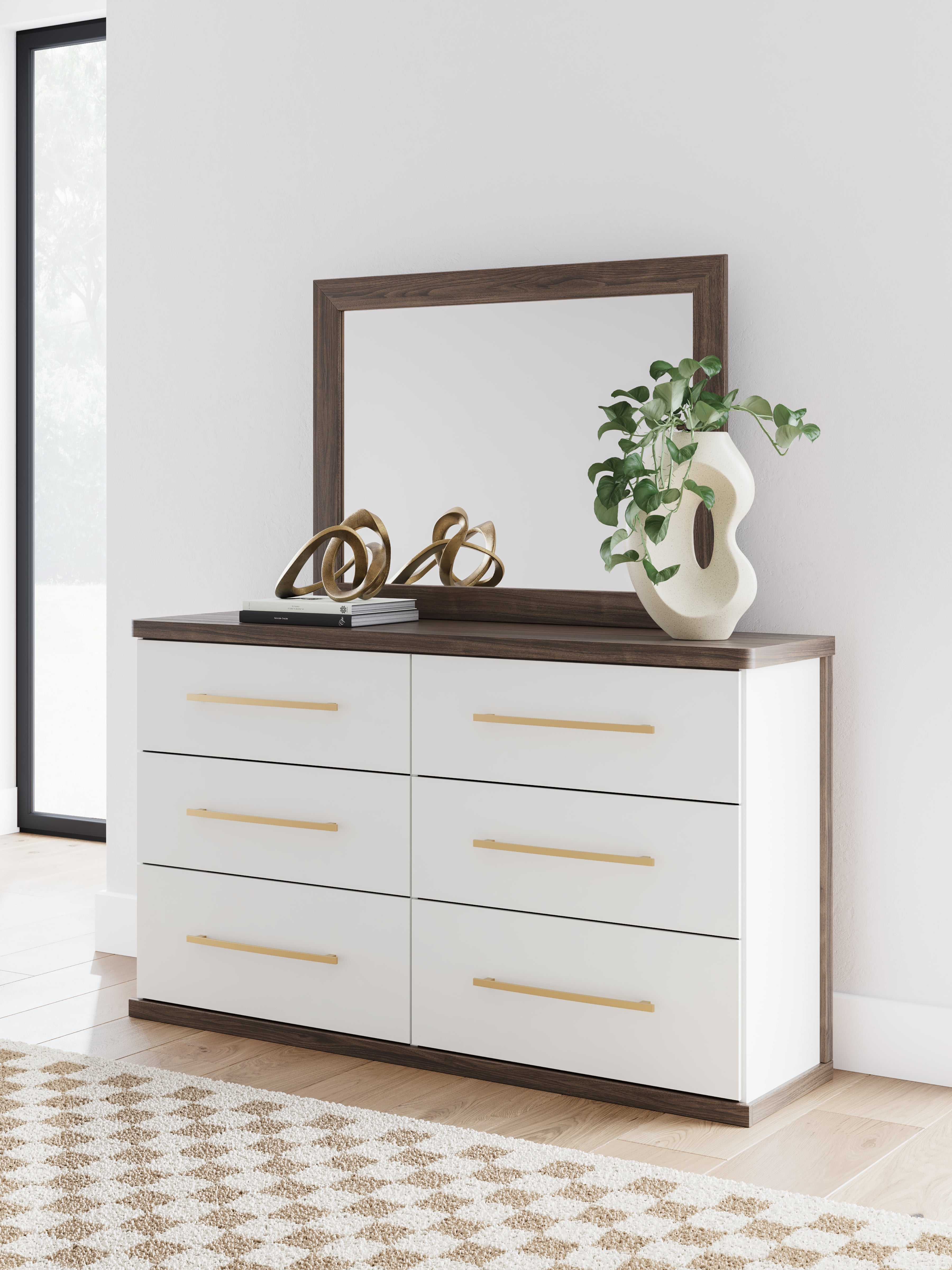 Floridian Furniture - Ashley Furniture - Kendanport Bedroom - Dresser and Mirror / Brown - PCB1108B1