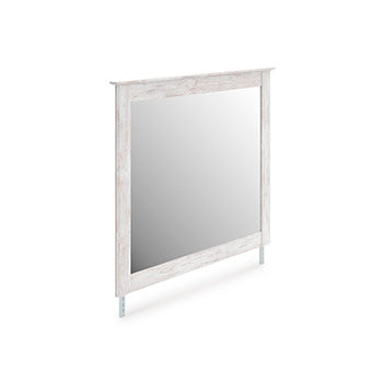 Floridian Furniture - Ashley Furniture - Makidern Bedroom - Bedroom Mirror / Whitewash - PCB1171-36