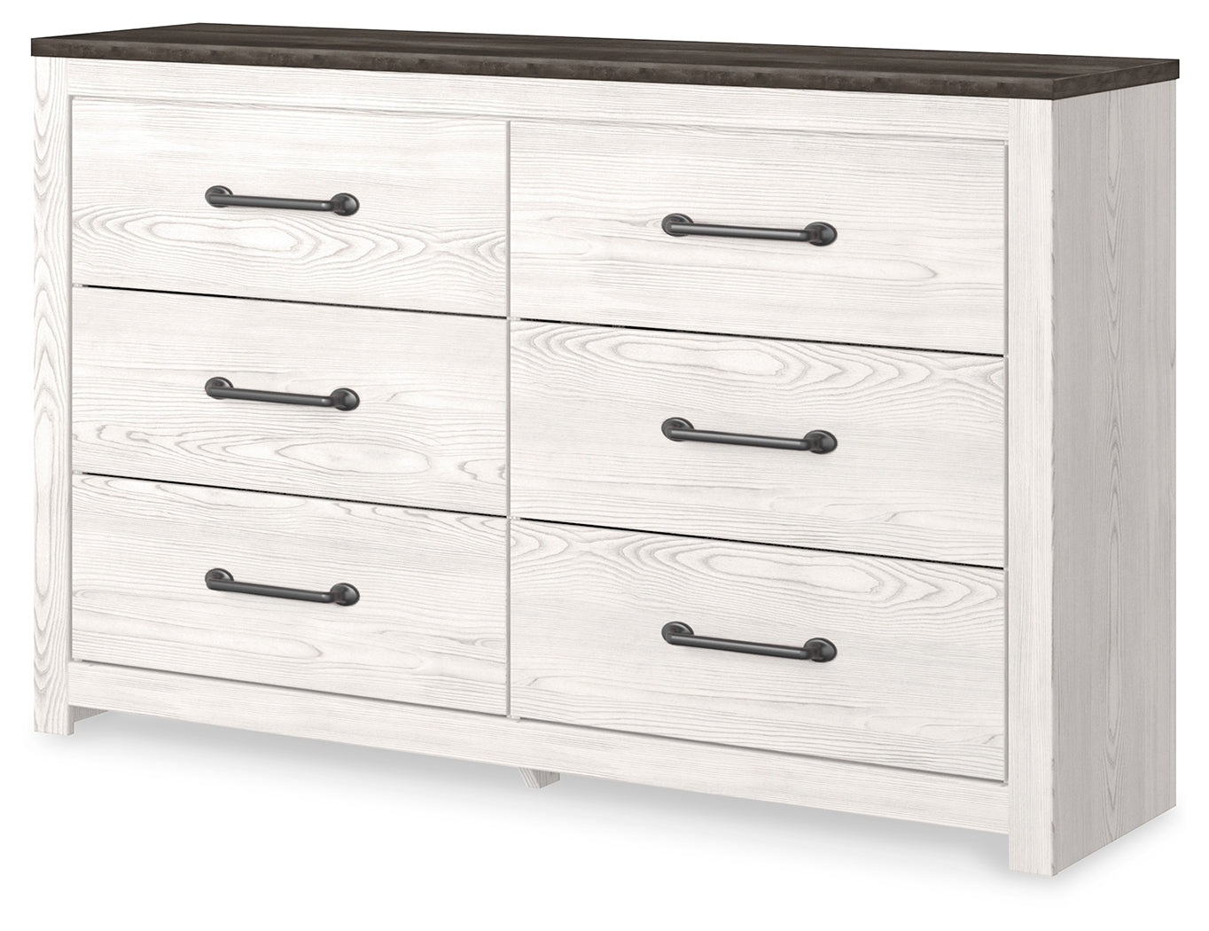 Floridian Furniture - Ashley Furniture - Gerridan Bedroom - Six Drawer Dresser / White/Gray - B1190-31