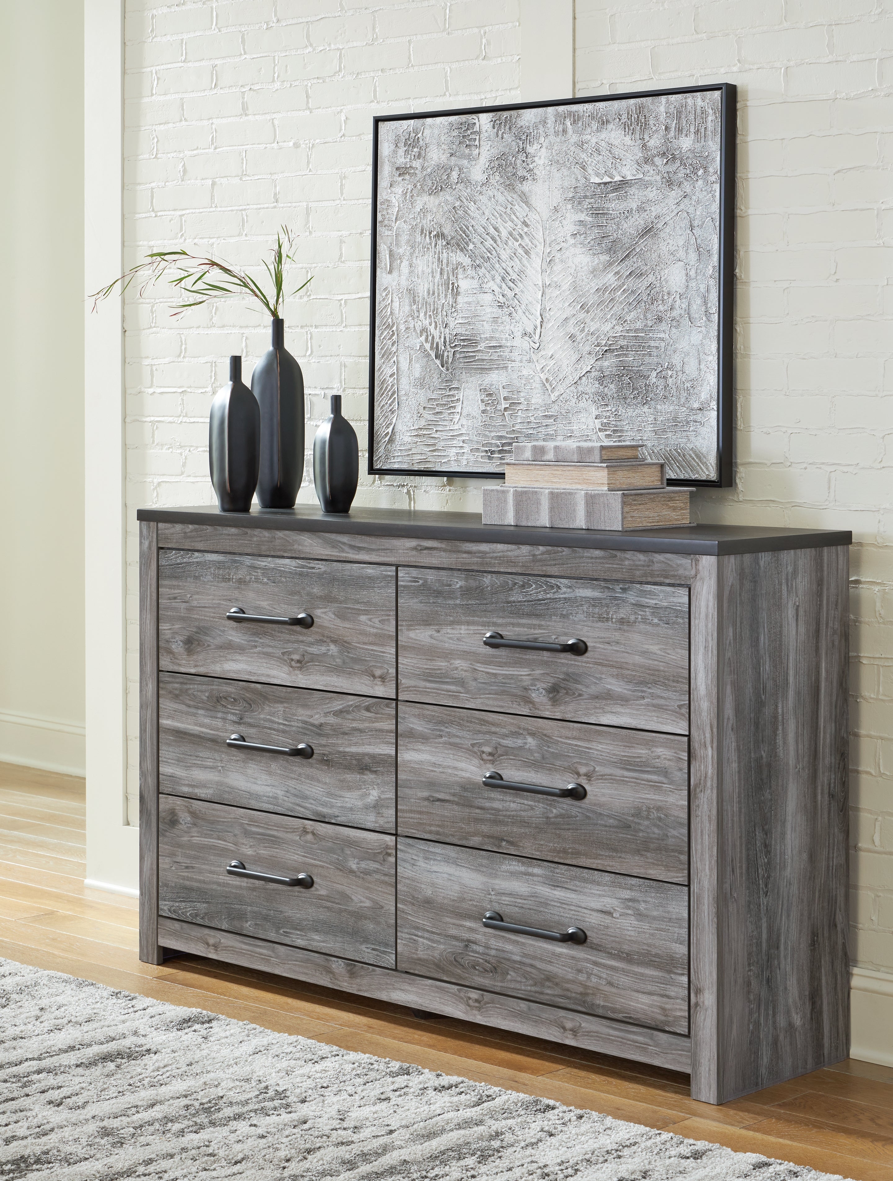 Floridian Furniture - Ashley Furniture - Bronyan Bedroom - Six Drawer Dresser / Dark Gray - B1290-31
