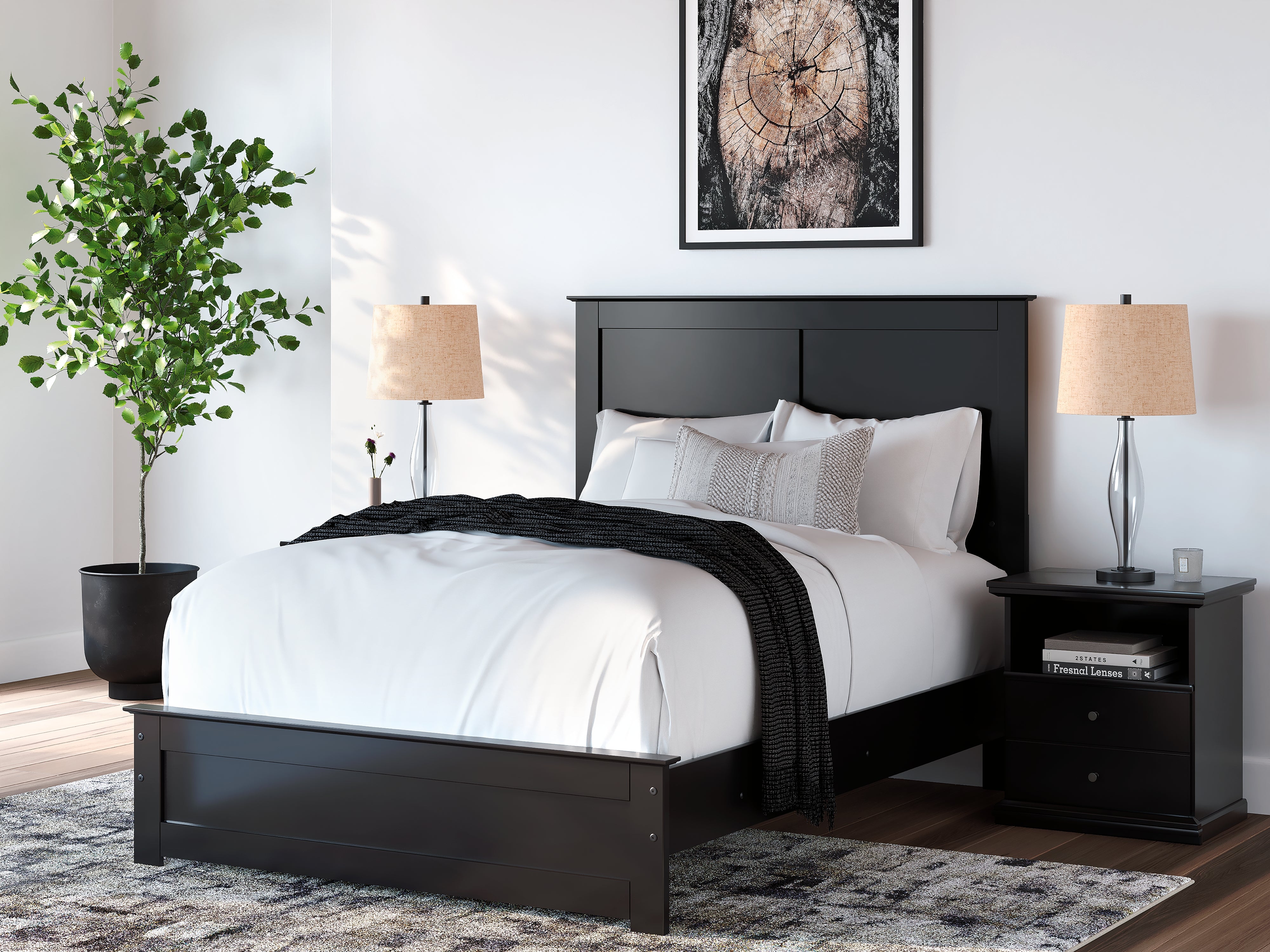 Floridian Furniture - Ashley Furniture - Maribel Bedroom - Full Panel Bed / Black - B138B52