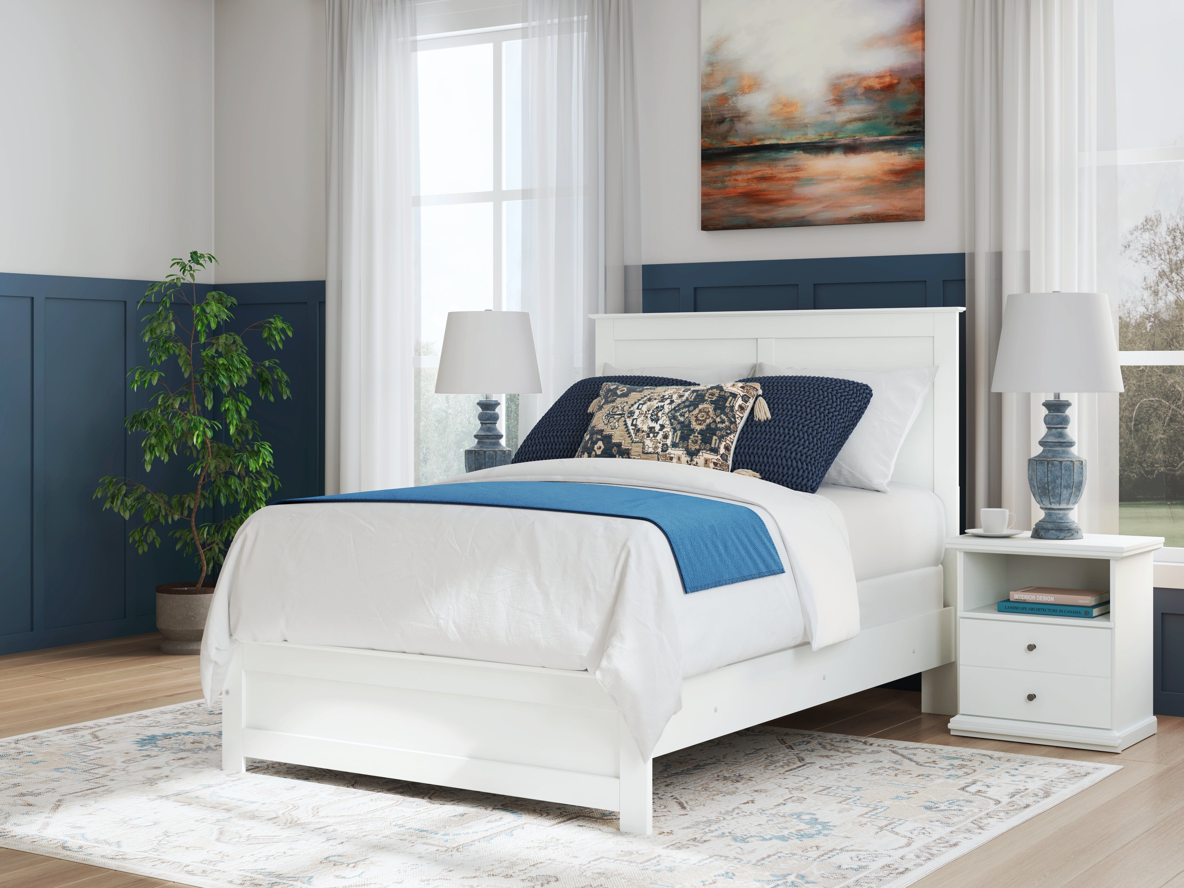 Floridian Furniture - Ashley Furniture - Bostwick Shoals Bedroom - Full Panel Bed / White - B139B42