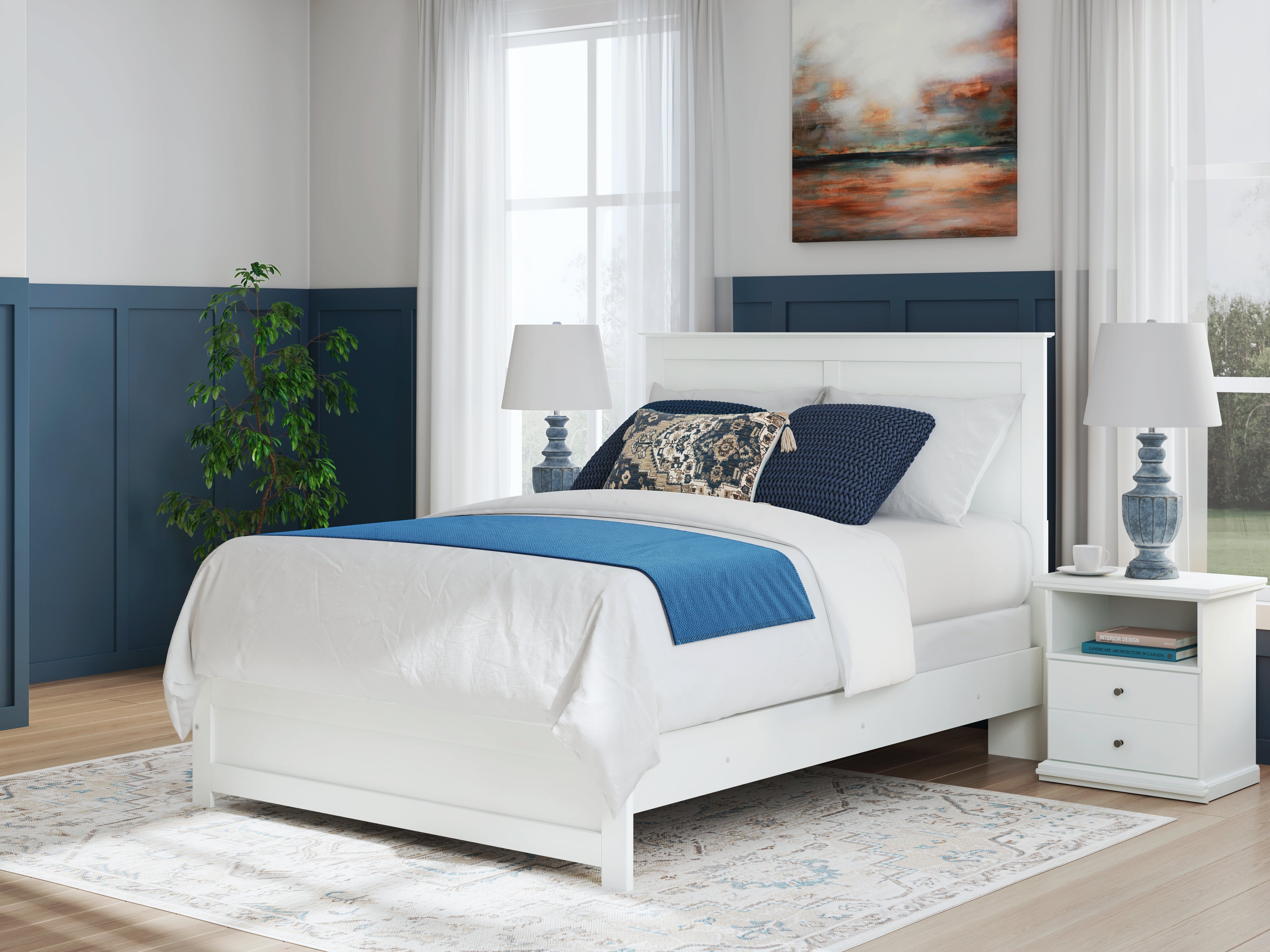 Floridian Furniture - Ashley Furniture - Bostwick Shoals Bedroom - Queen Panel Bed / White - B139B43