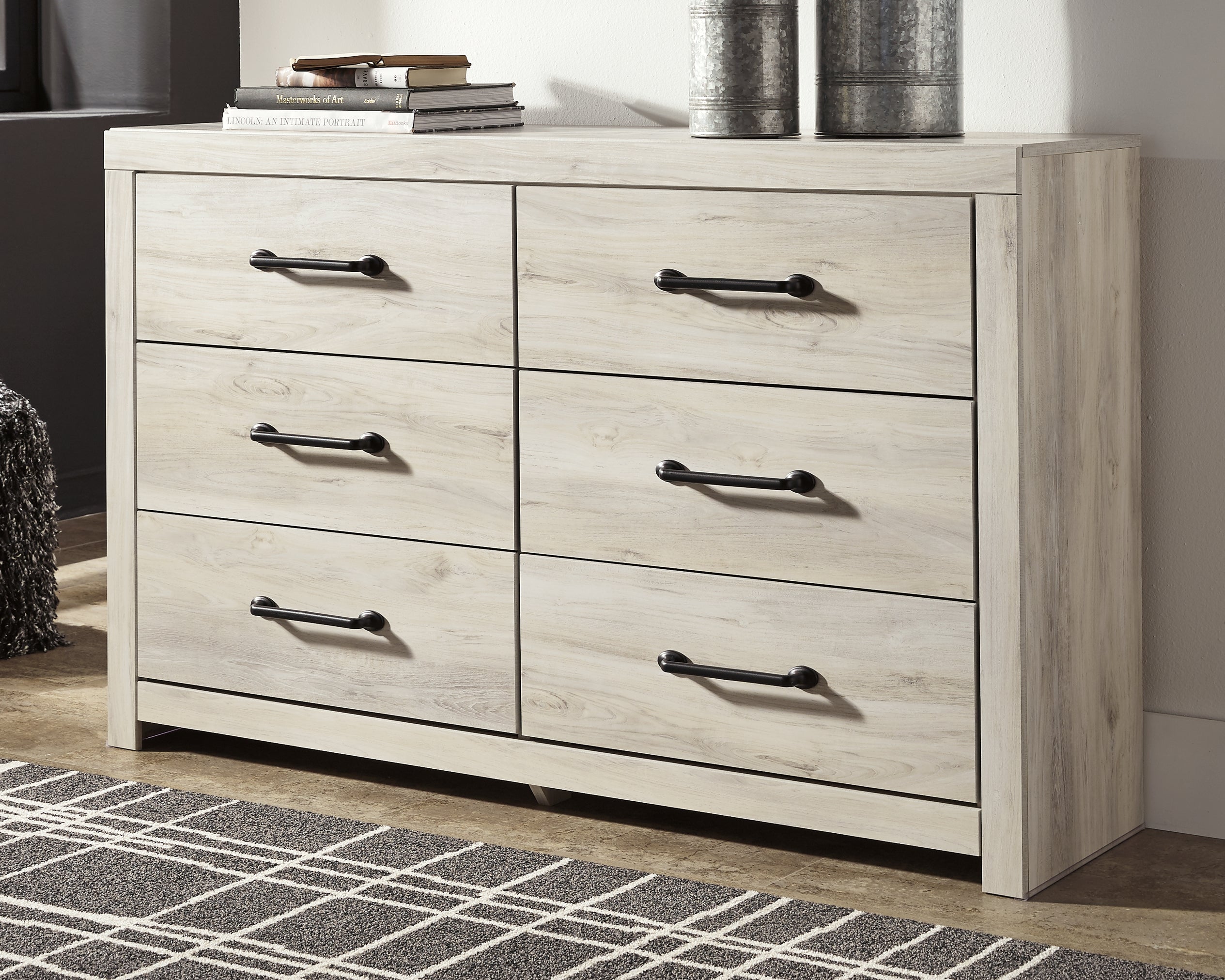 Floridian Furniture - Ashley Furniture - Cambeck Bedroom - Six Drawer Dresser / Whitewash - B192-31