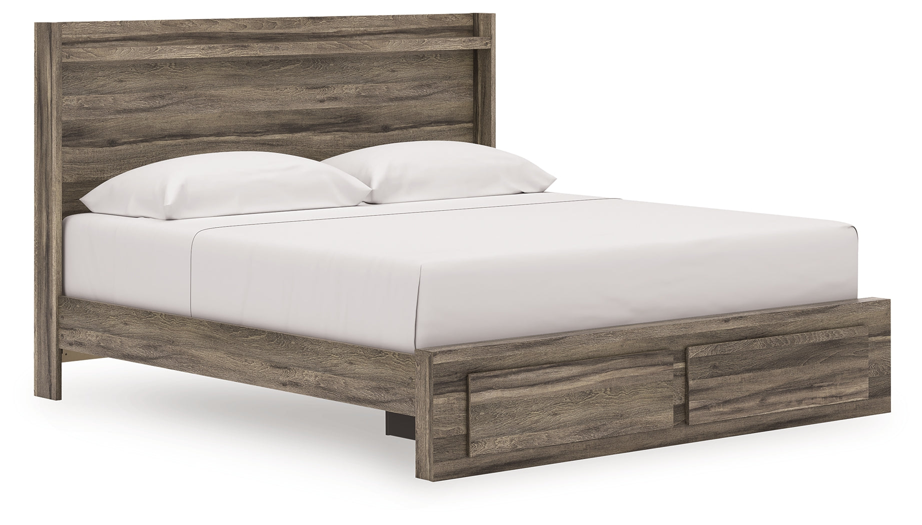 Floridian Furniture - Ashley Furniture - Elbrim Bedroom - King Panel Storage Bed / Brown - PCB2005B7
