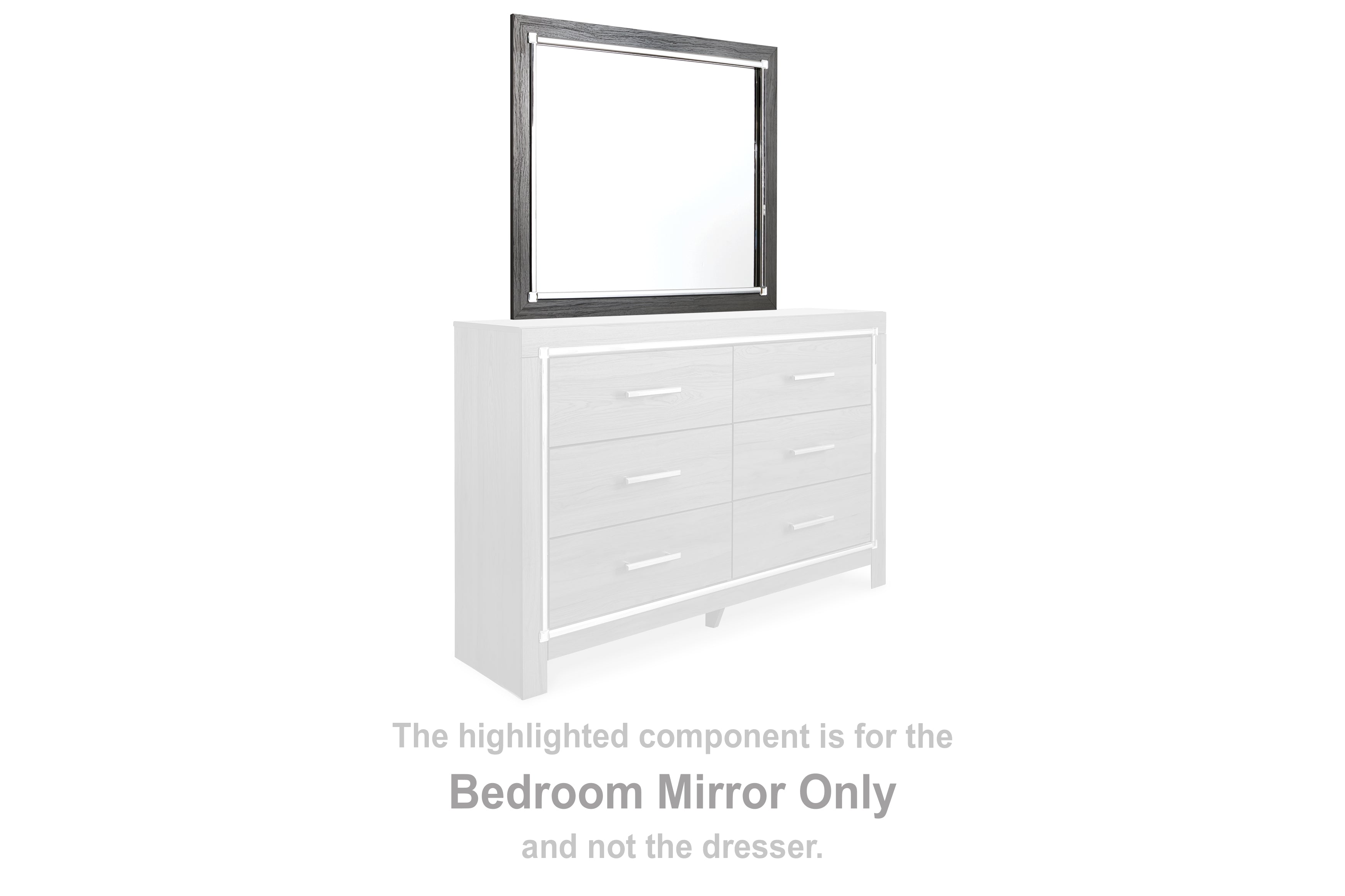 Floridian Furniture - Ashley Furniture - Lodanna Bedroom - Bedroom Mirror / Gray - B214-36