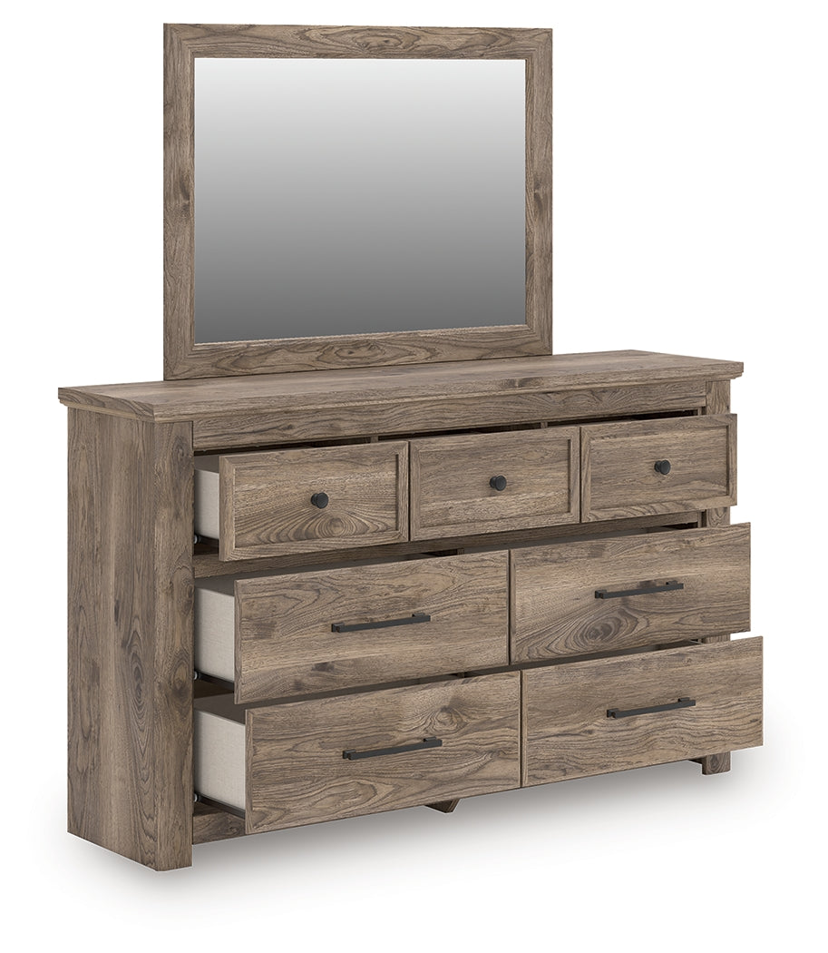 Floridian Furniture - Ashley Furniture - Rusticott Bedroom - Dresser and Mirror / Brown - PCB2260B1