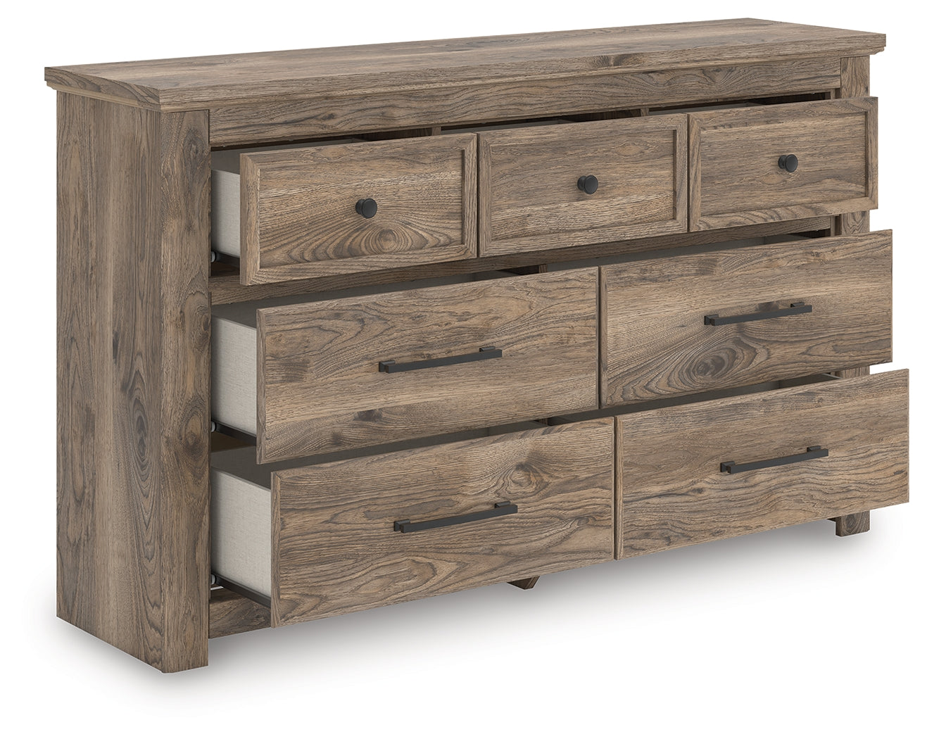 Floridian Furniture - Ashley Furniture - Rusticott Bedroom - Seven Drawer Dresser / Brown - PCB2260-31