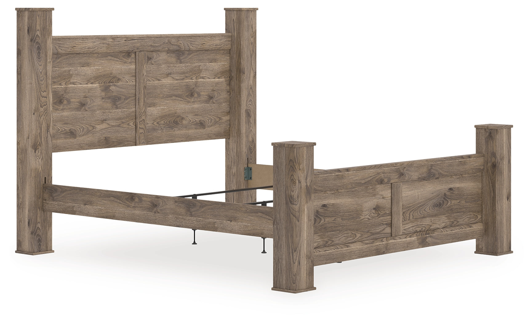 Floridian Furniture - Ashley Furniture - Rusticott Bedroom - King Poster Bed / Brown - PCB2260B7
