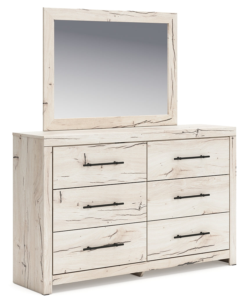 Floridian Furniture - Ashley Furniture - Lawroy Bedroom - Dresser and Mirror / Light Natural - B2310B1