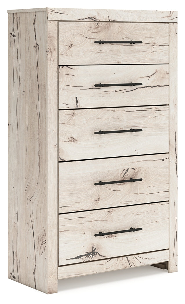 Floridian Furniture - Ashley Furniture - Lawroy Bedroom - Five Drawer Chest / Light Natural - B2310-46