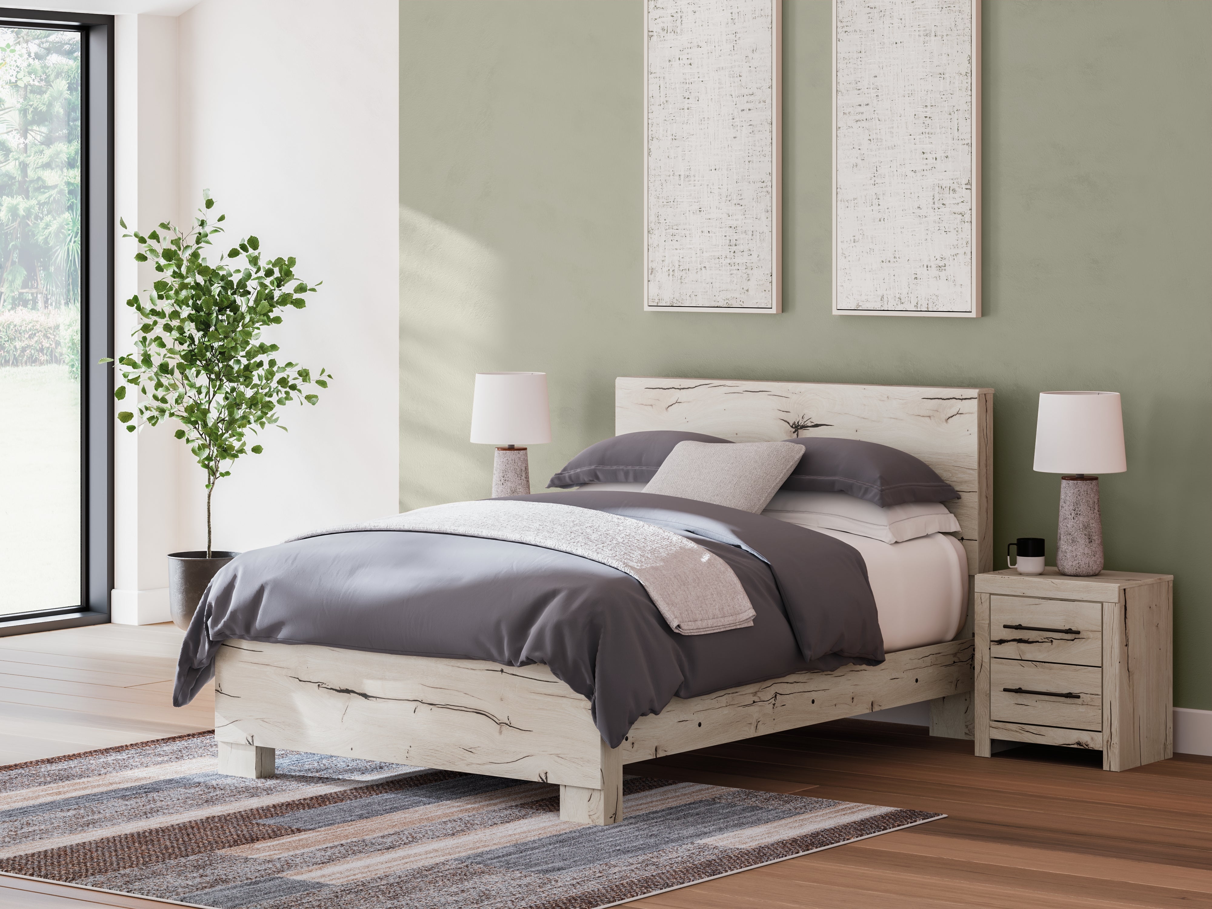 Floridian Furniture - Ashley Furniture - Lawroy Bedroom - Queen Panel Bed / Light Natural - B2310B2