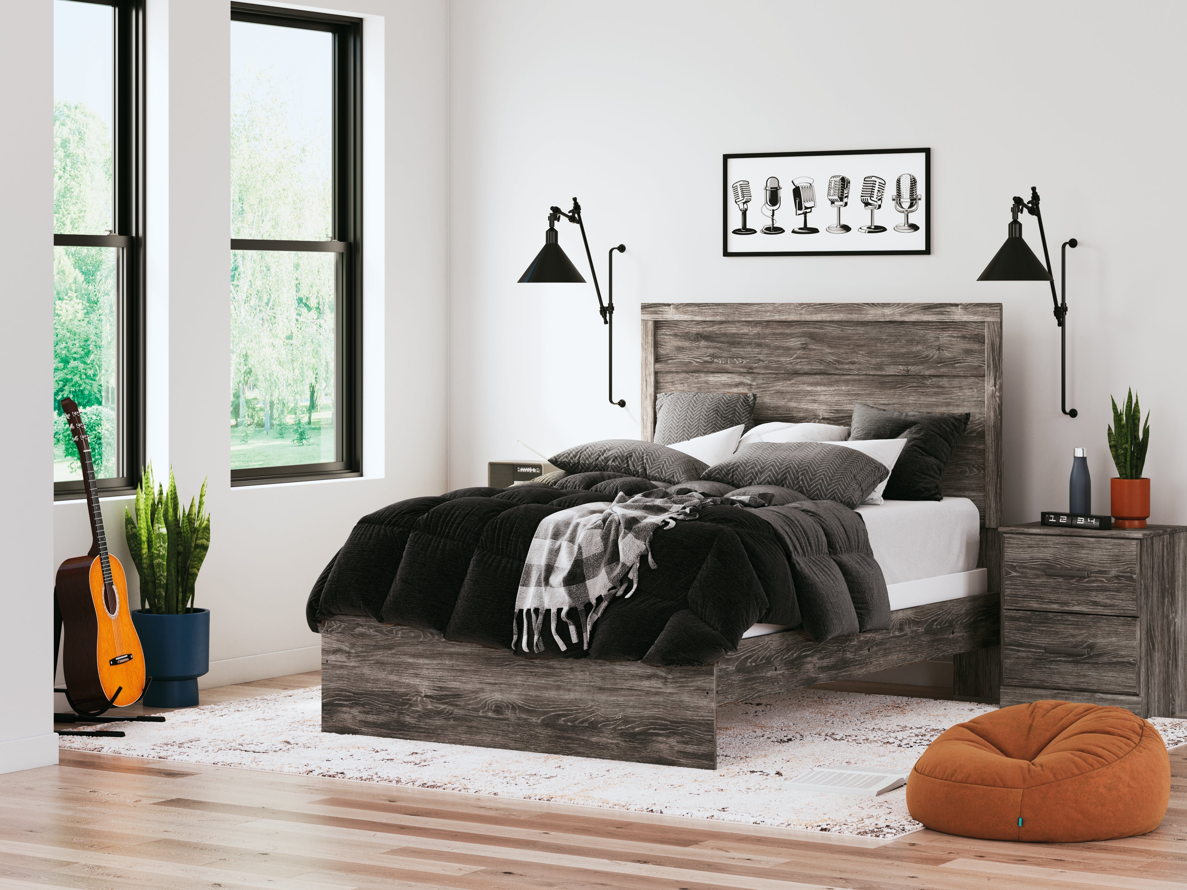 Floridian Furniture - Ashley Furniture - Ralinksi Bedroom - Full Panel Bed / Gray - B2587B4