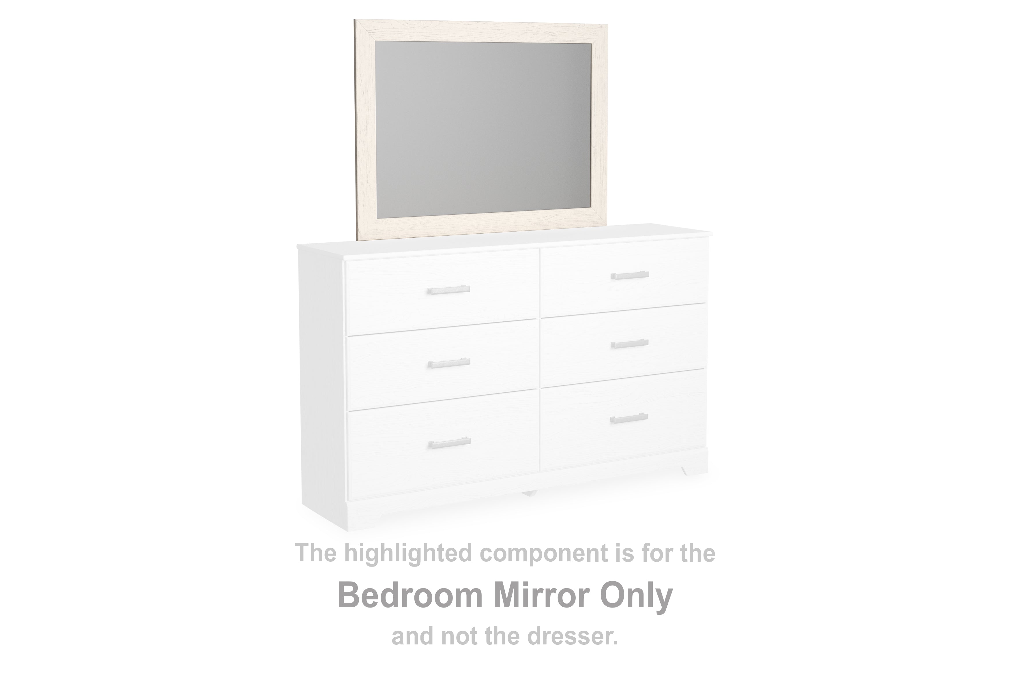 Floridian Furniture - Ashley Furniture - Stelsie Bedroom - Bedroom Mirror / White - B2588-36